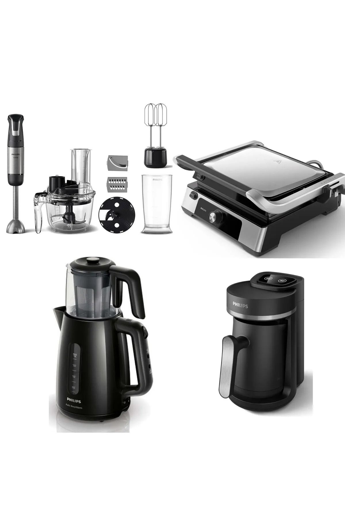 Philips 5000 Serisi Elektronik Çeyiz Seti, Tost Makinesi, Blender Seti, Çay Makinesi, Kahve Makinesi