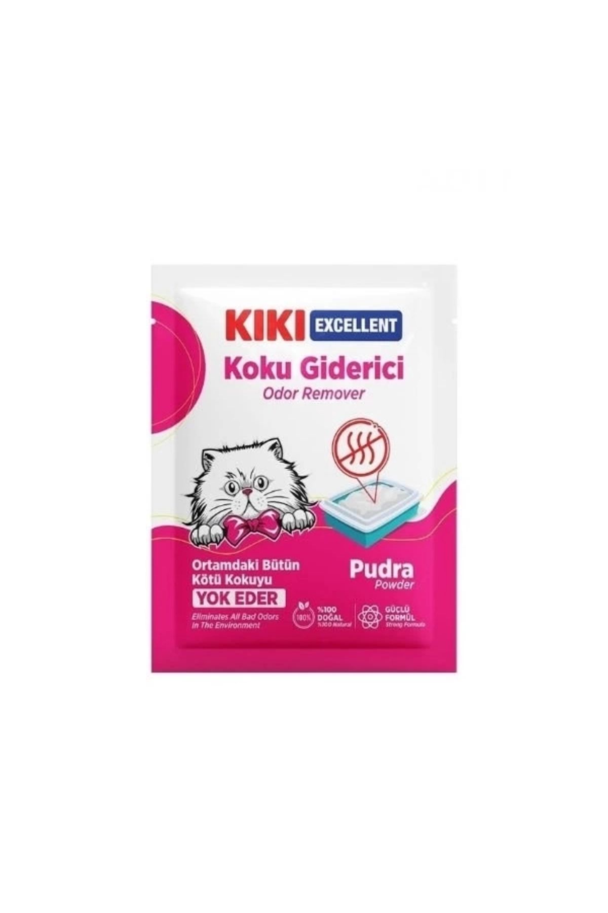 YNT İthalat Kiki Excellent Pudra Kokulu Kedi Kumu Koku Giderici 25 Gr