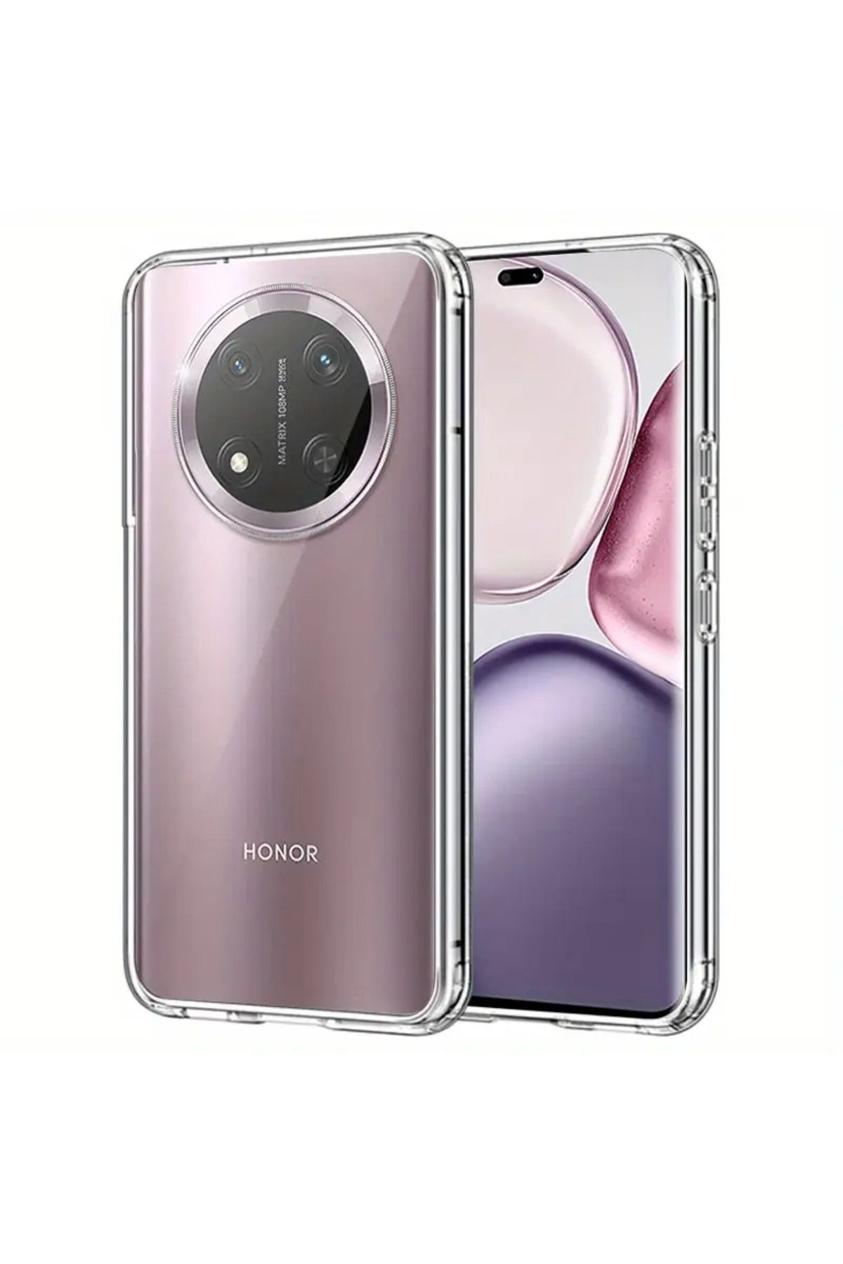 NANOSPACE Honor Magic 7 Lite İle Uyumlu Kılıf Şeffaf Kamera Korumalı şeffaf kılıf