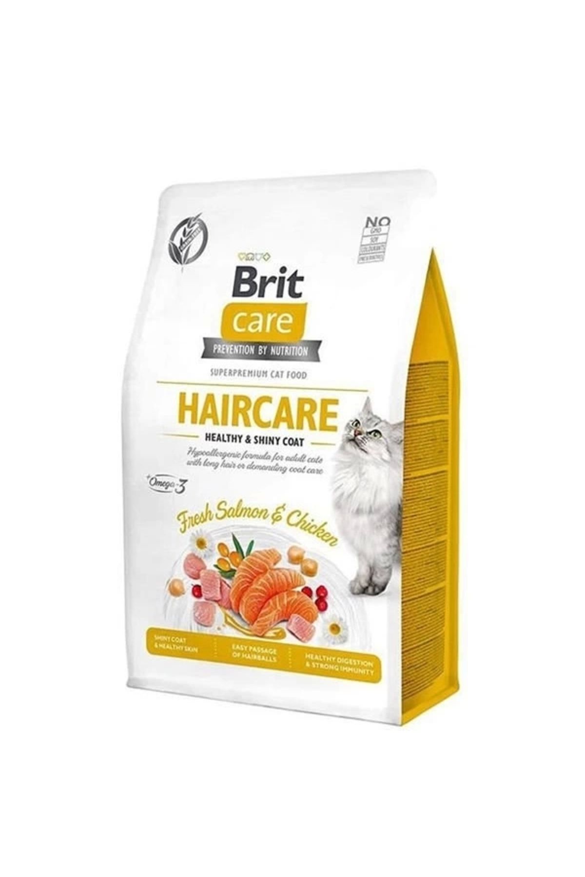 YNT İthalat Brit Care Hipoalerjenik Haircare Tavuk ve Somonlu Tahılsız Kedi Maması 7 Kg