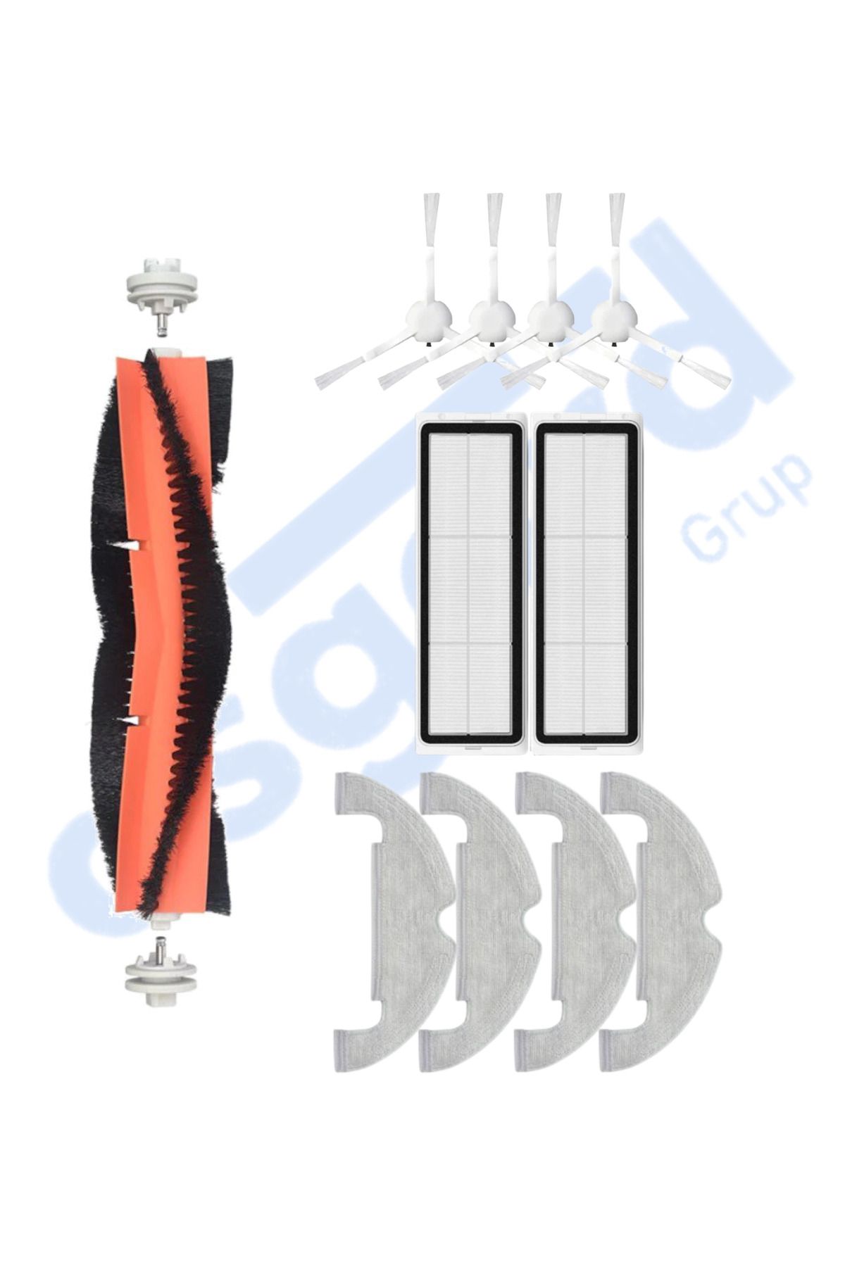 Asgard Grup XİAOMİ MOP 2 ULTRA – X10 Uyumlu 1 Ana Fırça 4 Yan Fırça 2 Filtre 4 Mop