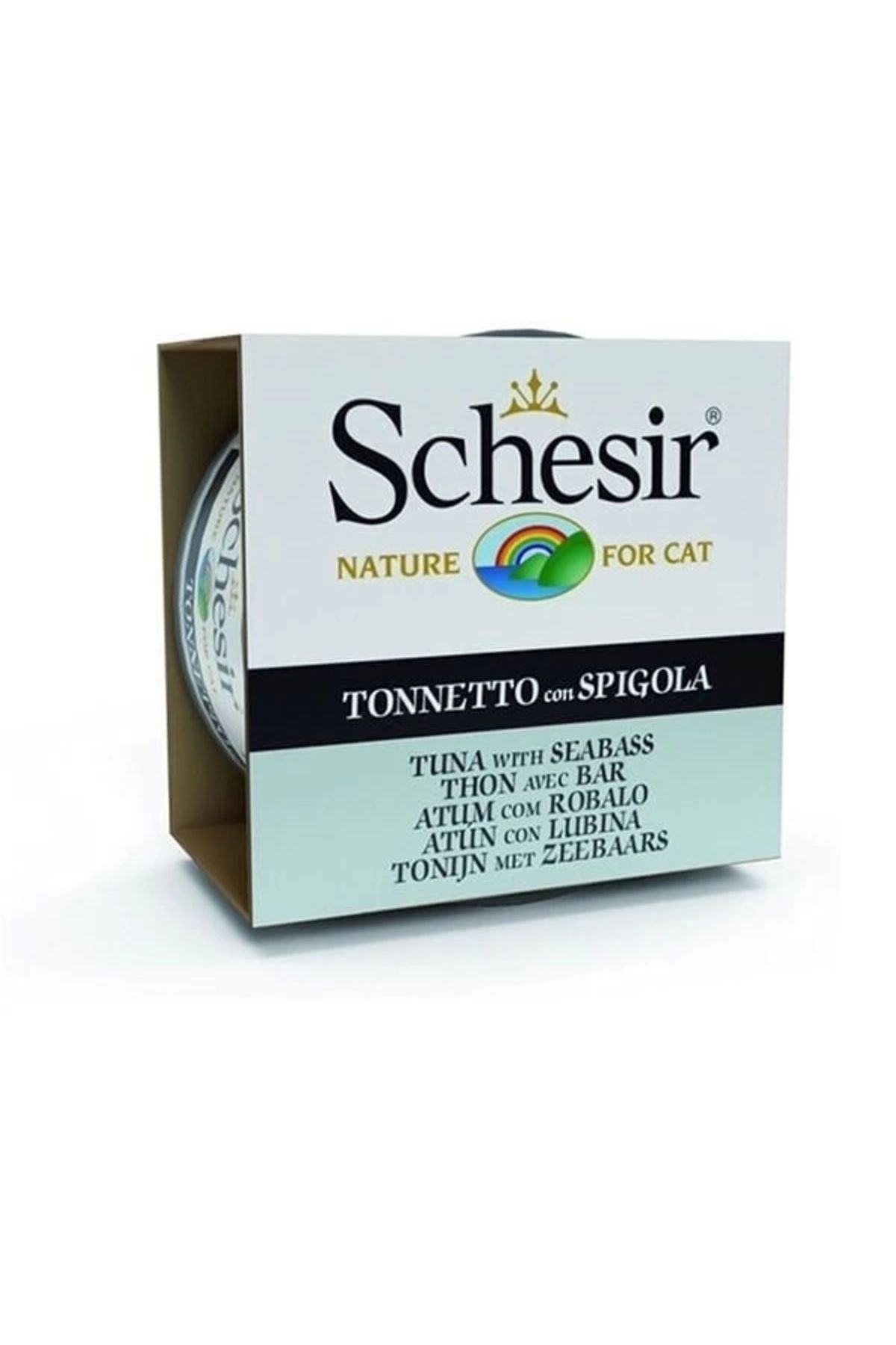 YNT İthalat Schesir Ton Balıklı ve Levrekli Jöleli Konserve Yetişkin Kedi Maması 85 Gr