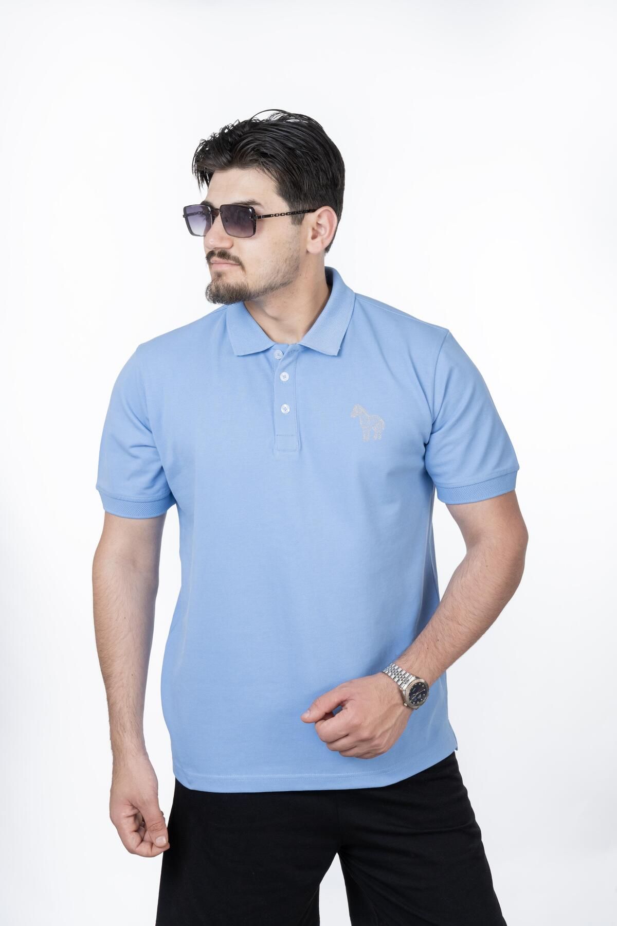 MARİA POLO YAKA SKY BLUE