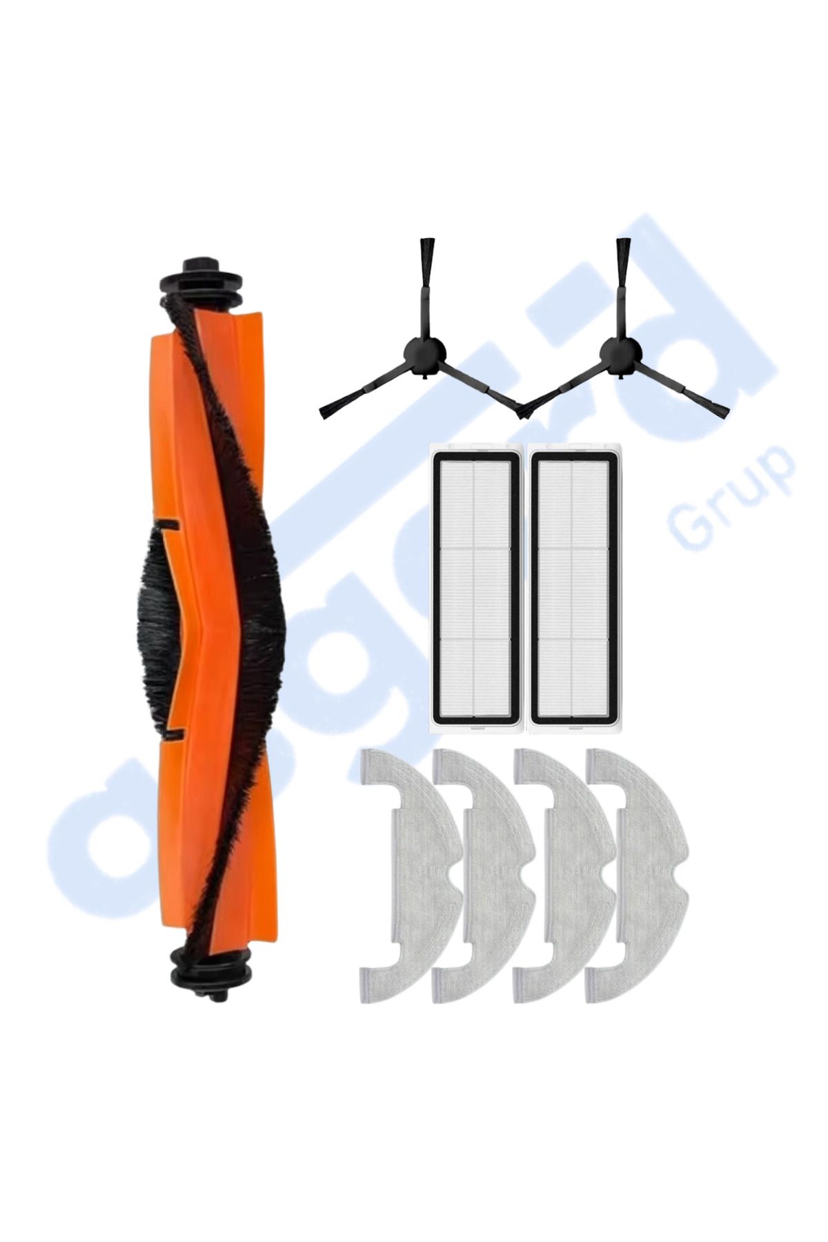 Asgard Grup XİAOMİ MOP 2 ULTRA – X10 Uyumlu 1 Ana Fırça 2 Yan Fırça 2 Filtre 4 Mop