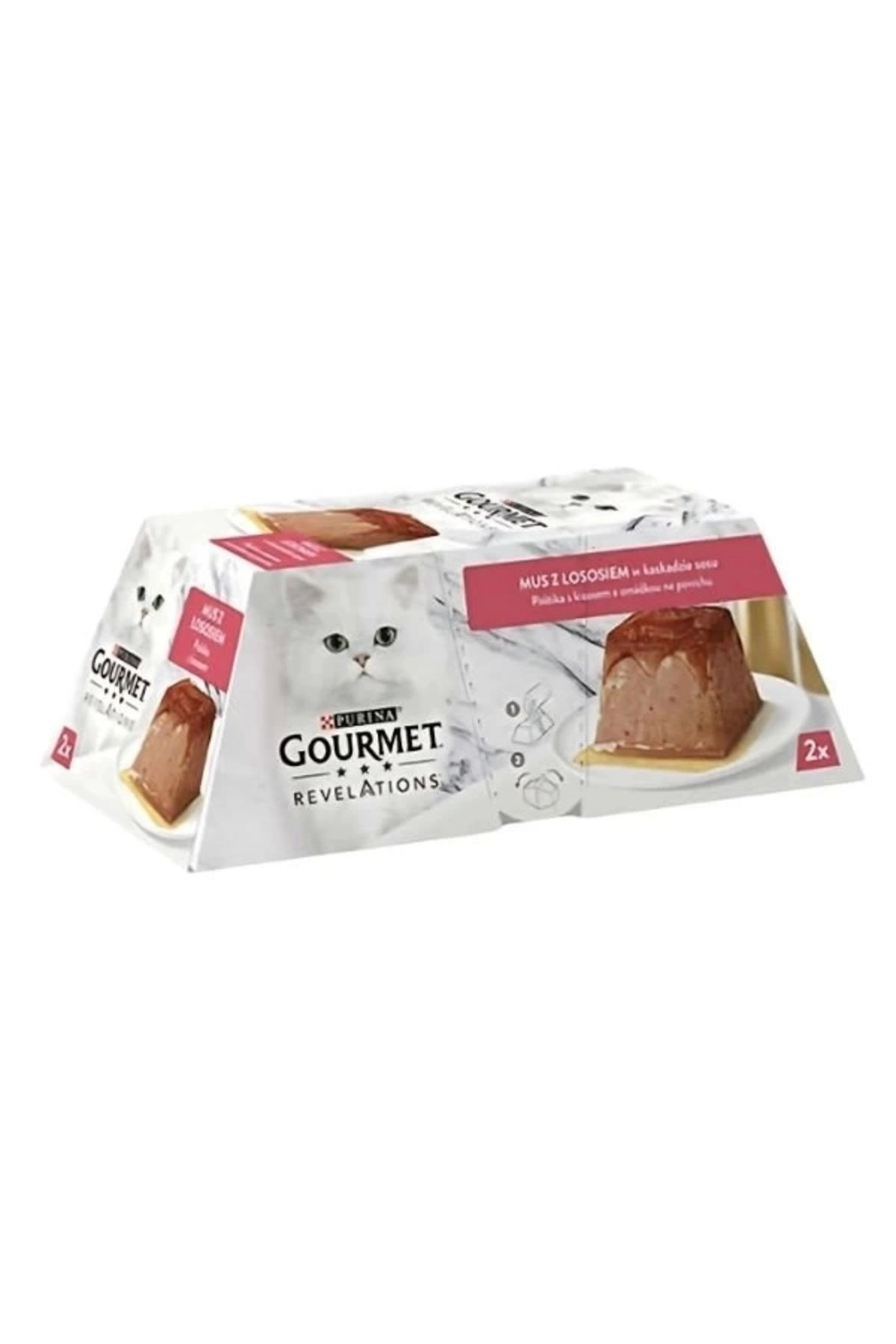 YNT İthalat Gourmet Revelations Somon Balıklı Yetişkin Konserve Kedi Maması 2 Adet 57 Gr