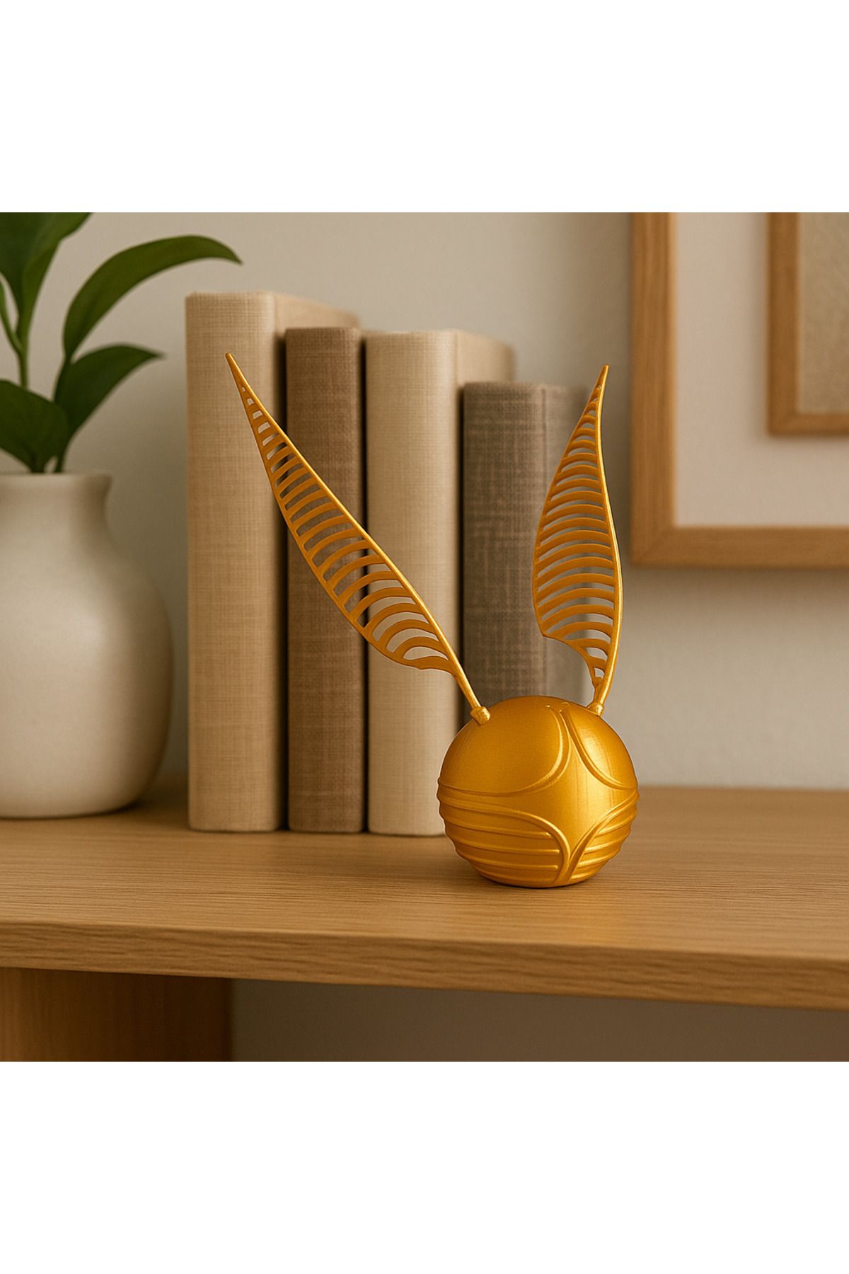 FDY 3D Golden Snitch Dekoratif Biblo