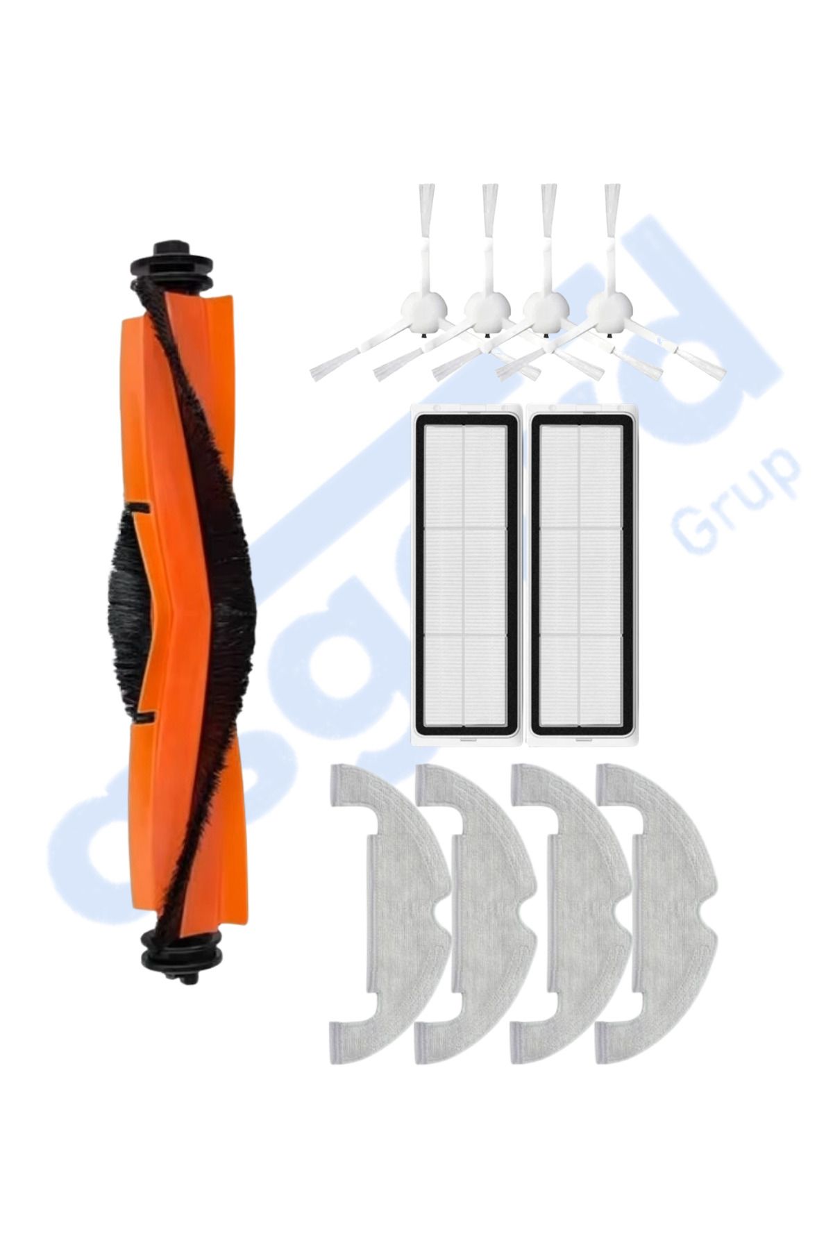 Asgard Grup XİAOMİ MOP 2 ULTRA – X10 Uyumlu 1 Ana Fırça 4 Yan Fırça 2 Filtre 4 Mop