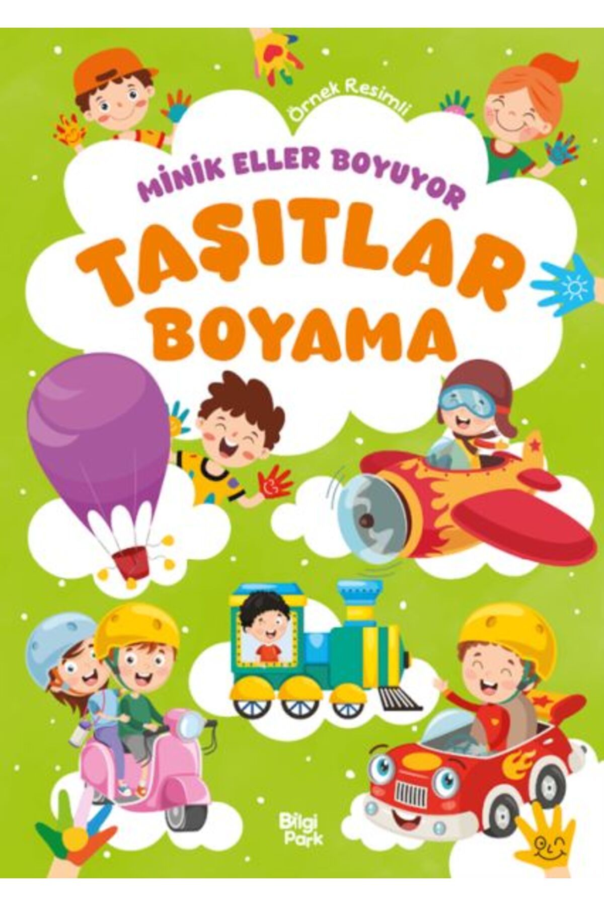 Hak Yayınları Minik Eller Boyuyor - Taşıtlar Boyama Kitabı (Örnek Resimli)
