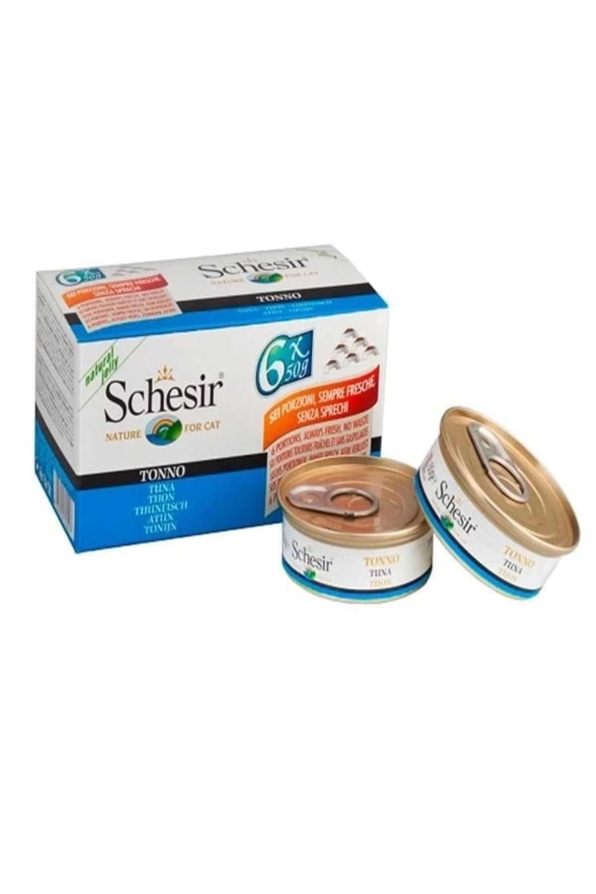YNT İthalat Schesir Multipack Tuna Konserve Kedi Maması 6x50 Gr