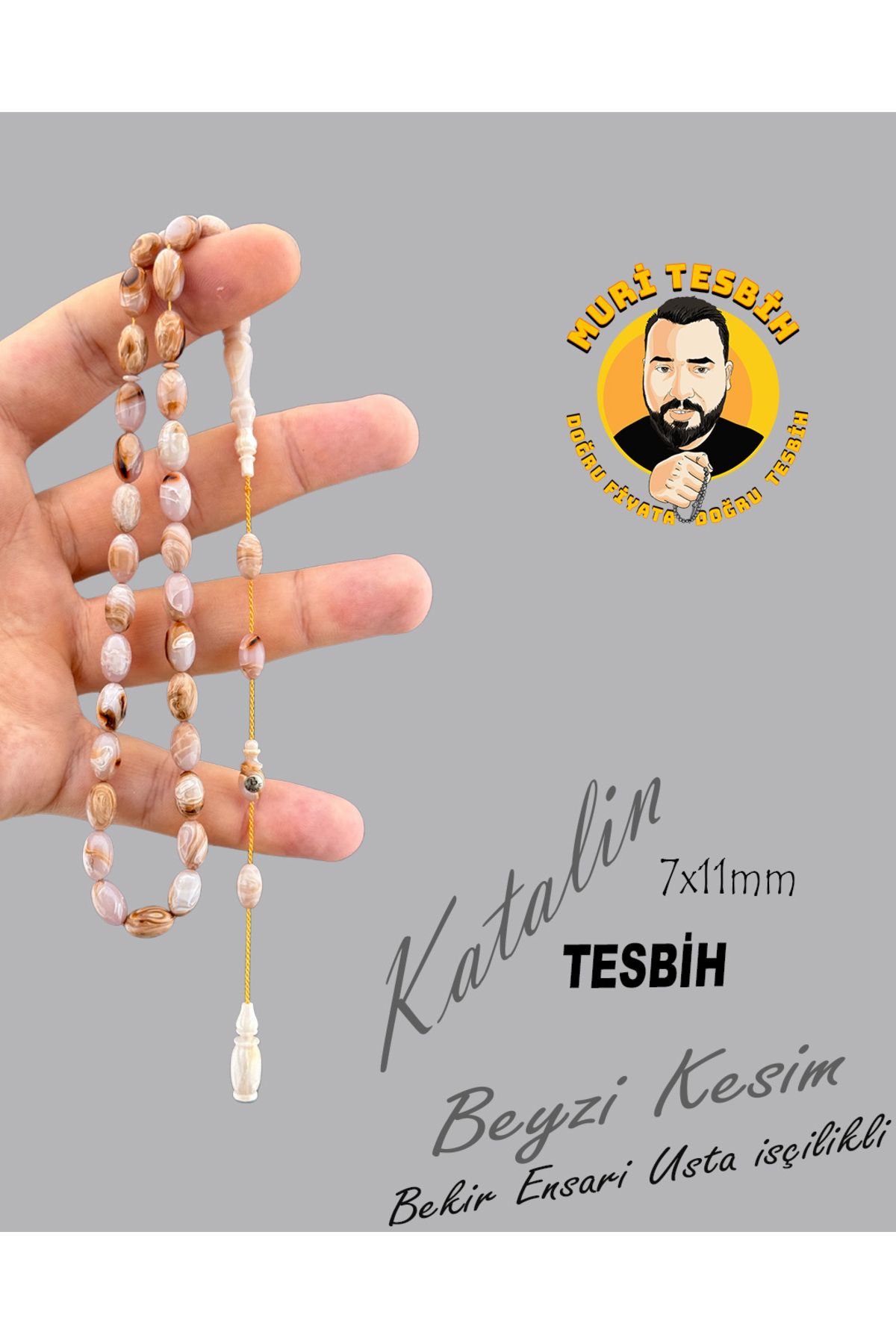 muri tesbih BEKİR ENSARİ ÖZEL DÖKÜM KATALİN BEYZİ KESİM 7X11