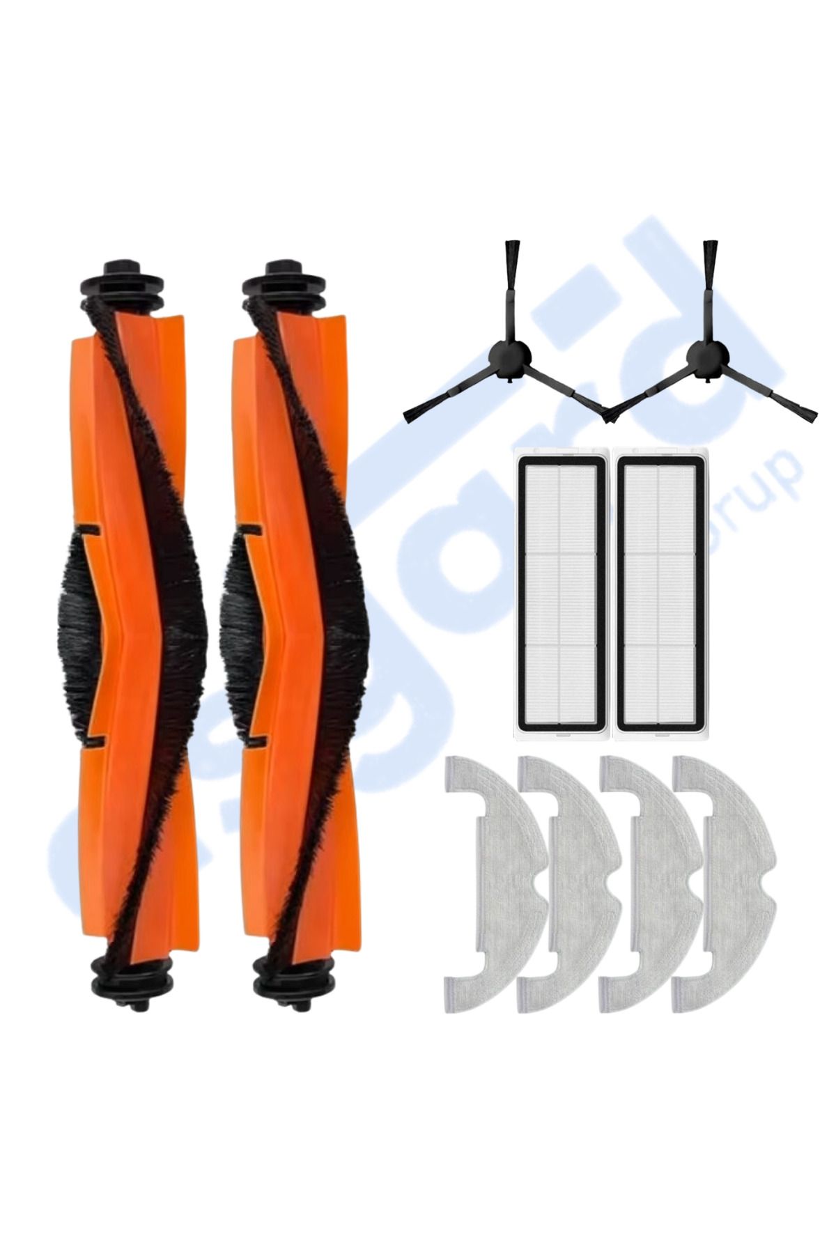 Asgard Grup XİAOMİ MOP 2 ULTRA – X10 Uyumlu 2 Ana Fırça 2 Yan Fırça 2 Filtre 4 Mop
