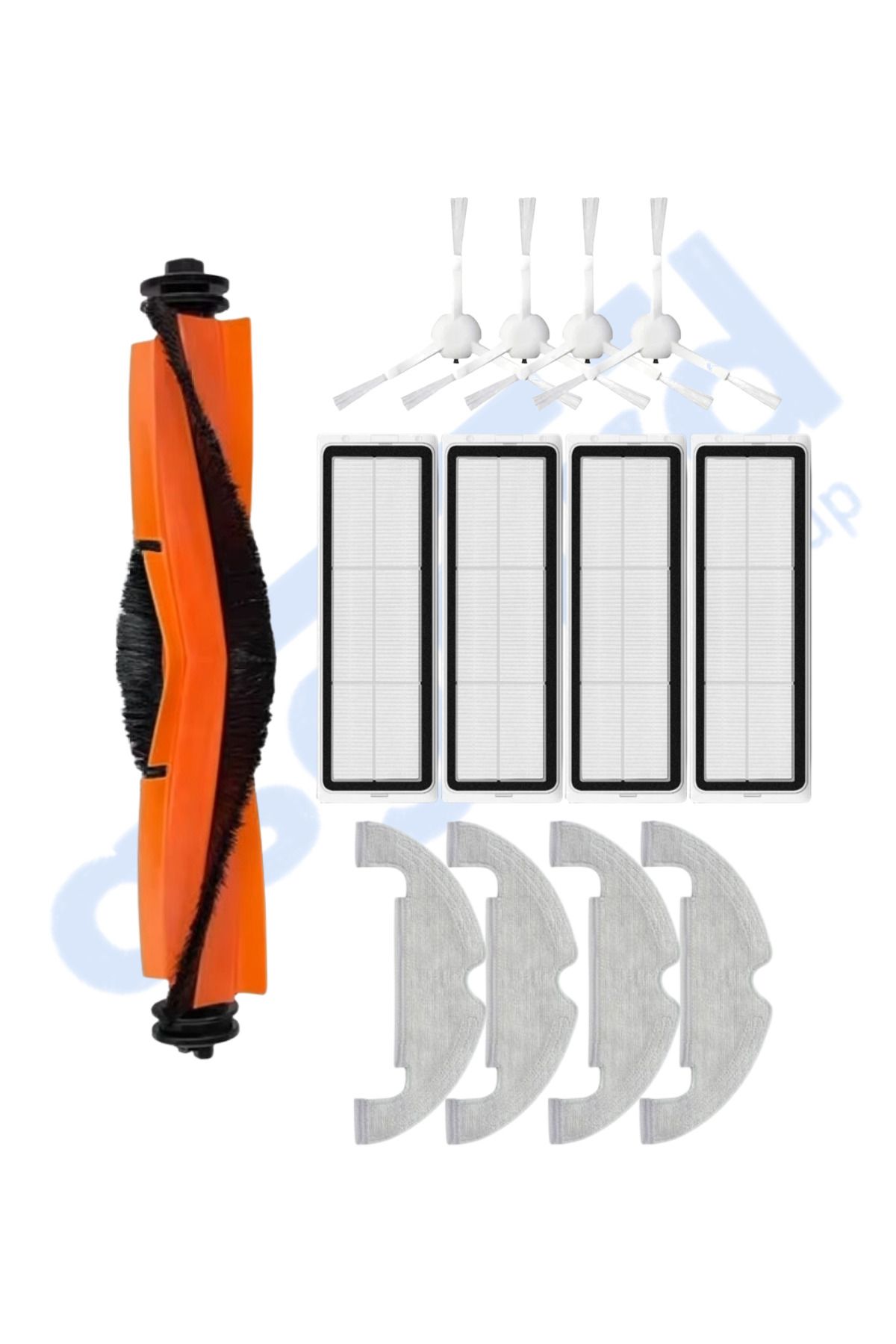 Asgard Grup XİAOMİ MOP 2 ULTRA – X10 Uyumlu 1 Ana Fırça 4 Yan Fırça 4 Filtre 4 Mop