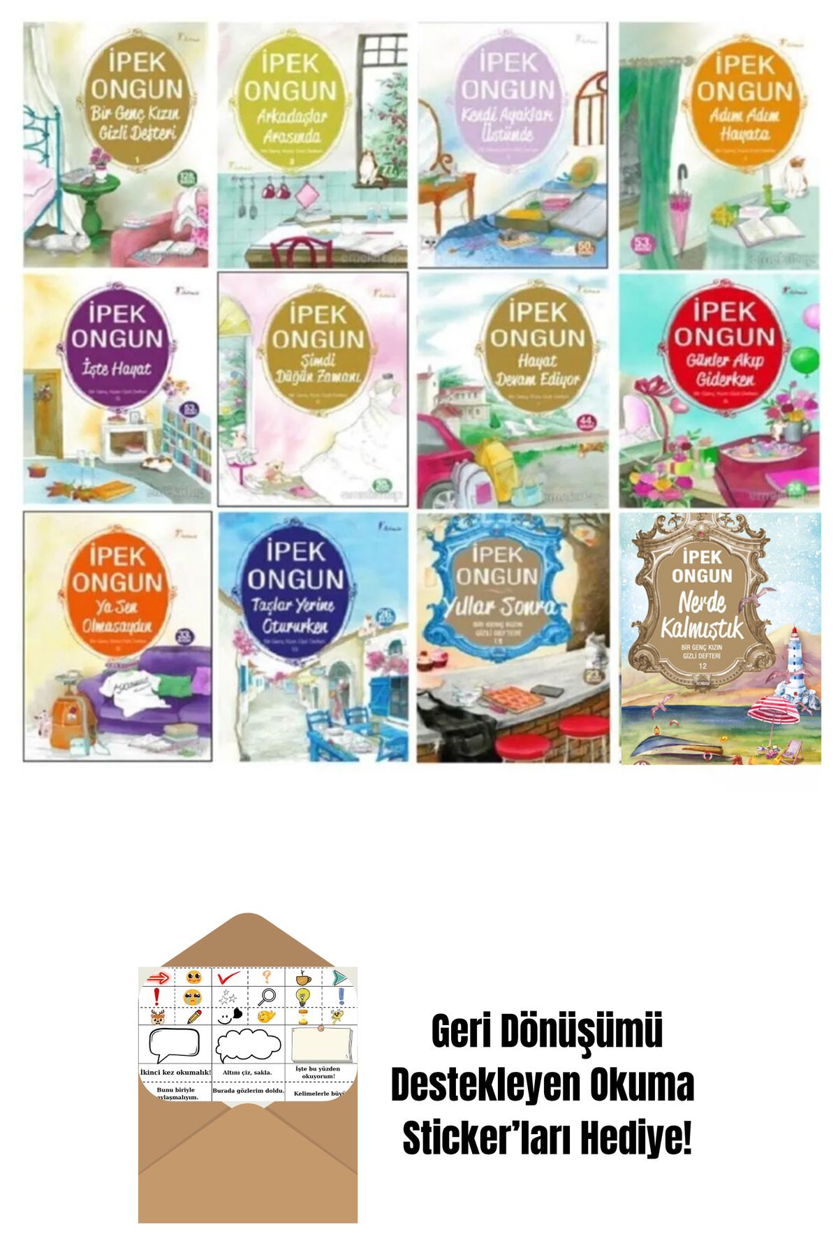 Artemis Yayınları Bir Genç Kızın Gizli Defteri 12 Kitap Set + Okuma Sticker'ları