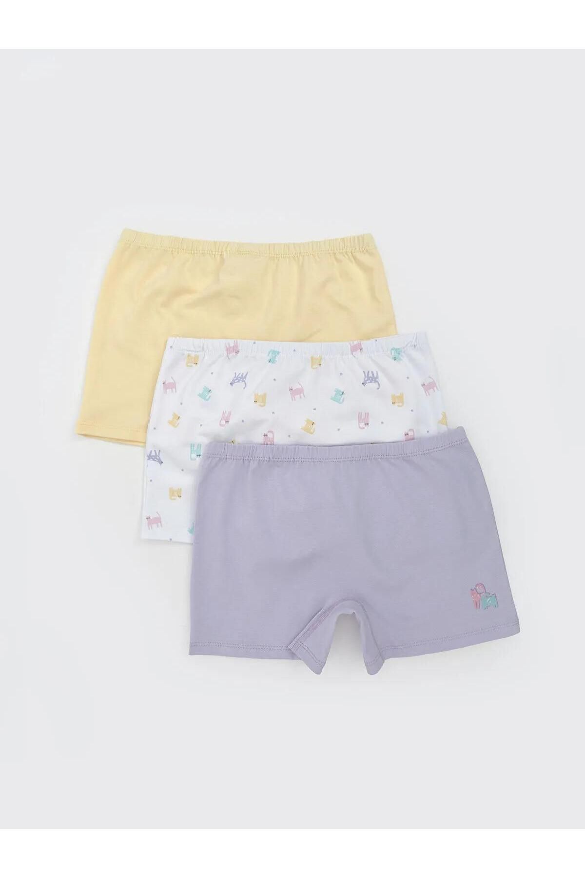 LC Waikiki LCW Kids Baskılı Kız Çocuk Boxer 3'lü (S5)