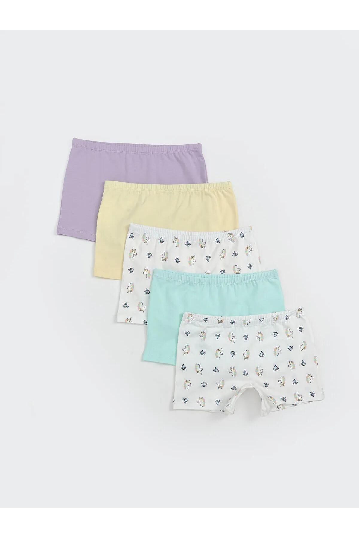 LC Waikiki LCW Kids Baskılı Kız Çocuk Boxer 5'li (S5)