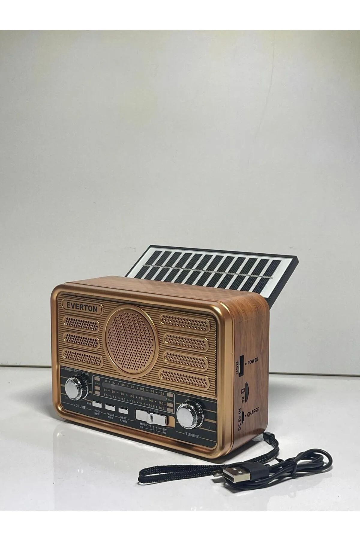 OnlyTech Nostaljik Görünümlü Solarlı Bluetoothlu Mp3 Çalar Radyo Müzik Kutusu RT 673