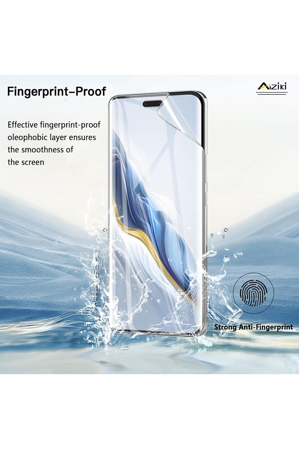aheaks Honor Magic 6 Pro Hydrogel Ekran Koruyucu İnce Jelatin - İnce ve Esnek