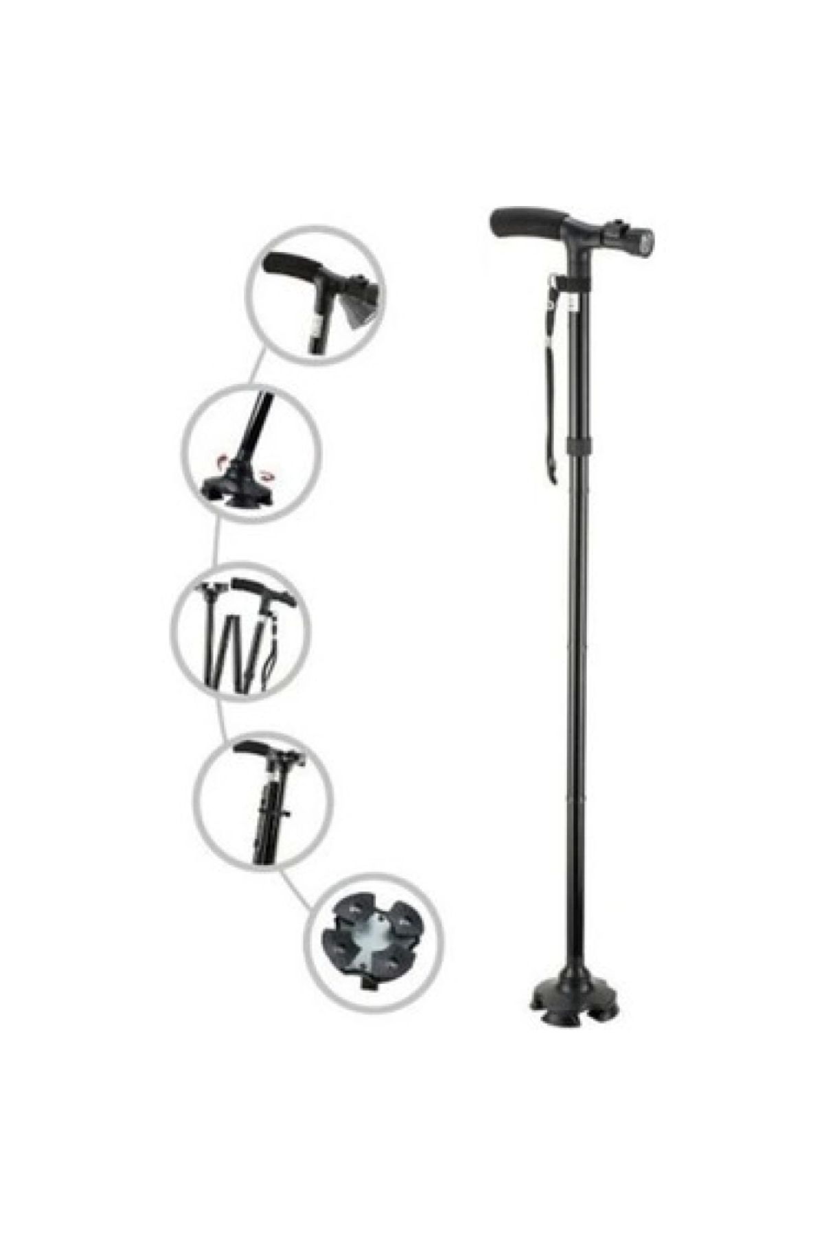 YNT İthalat Hareketli Led Işıklı Katlanır Baston