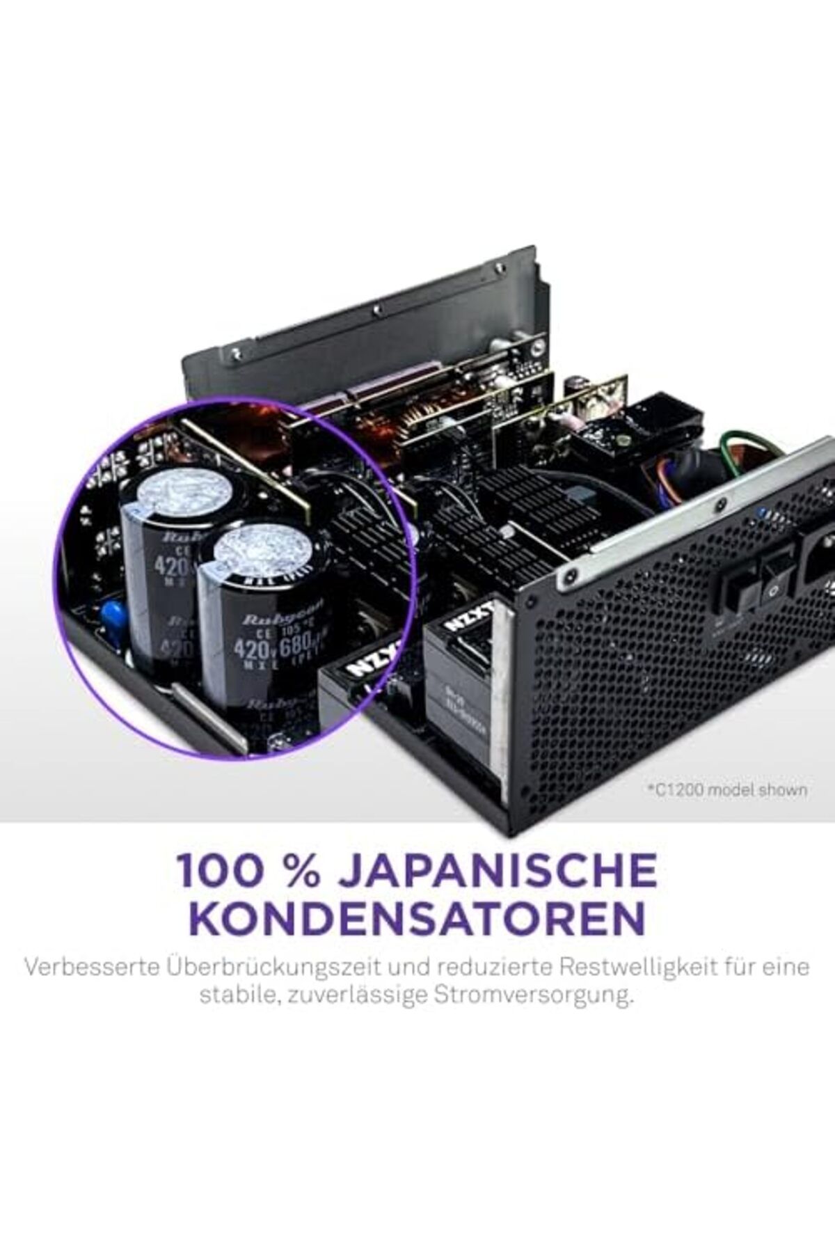 Nzxt-NZXT C850 Gold ATX 3.1 - Fully Modular Low-Noise Power Supply for Gaming Computer 7