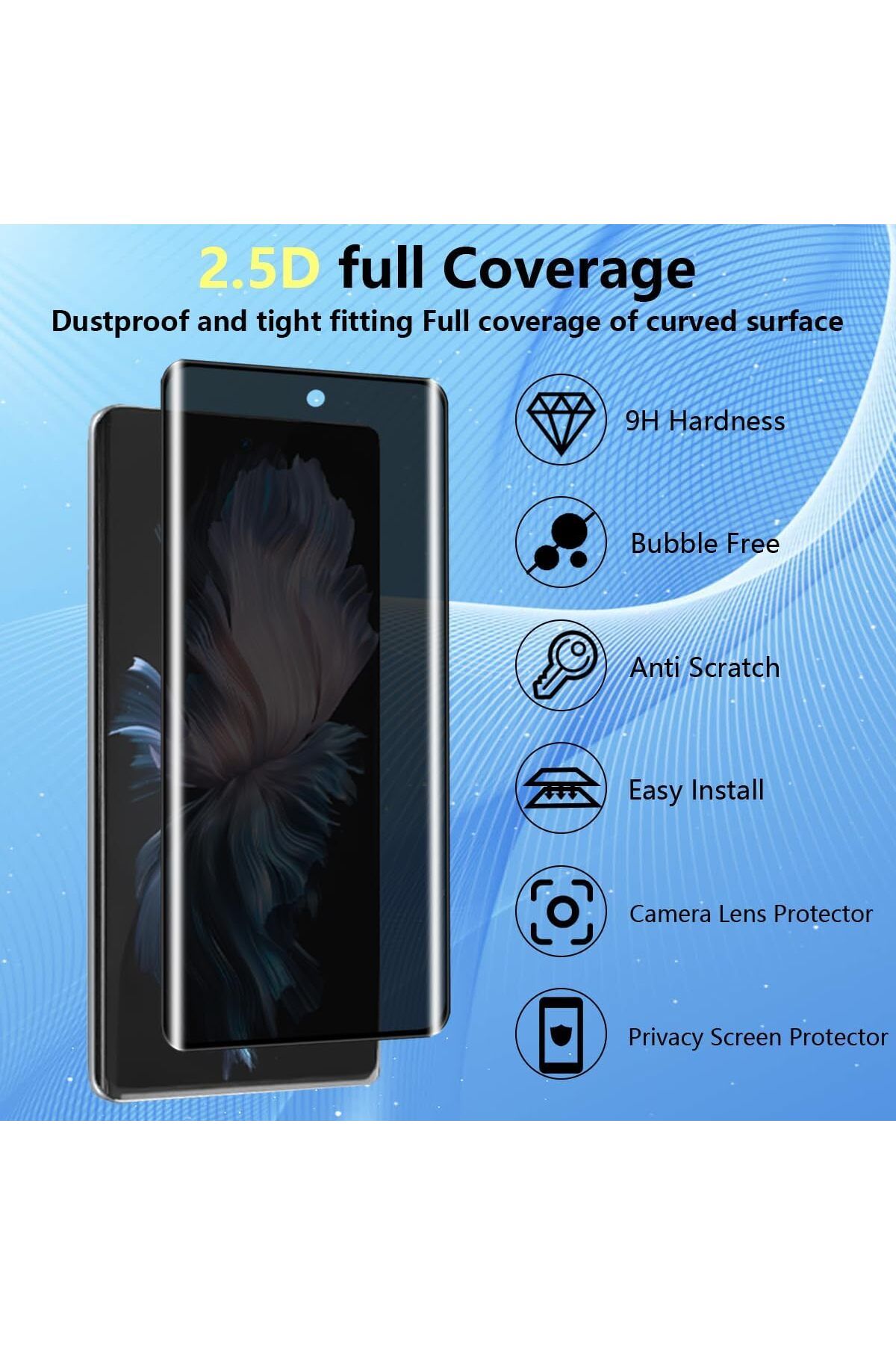 aheaks Vivo V40 Hayalet Ekran Koruyucu İnce Jelatin - Kamera Kısmı Açık