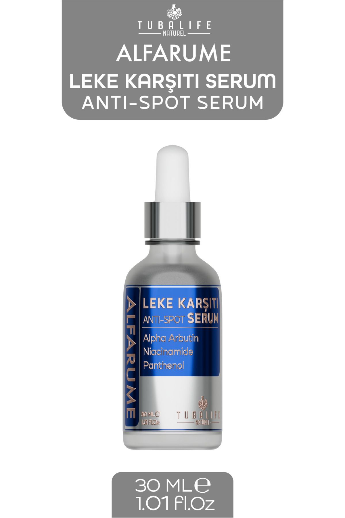 TUBALİFE Alfarume Leke Karşıtı ve Cilt Tonu Eşitleyici Serum – 30 ml