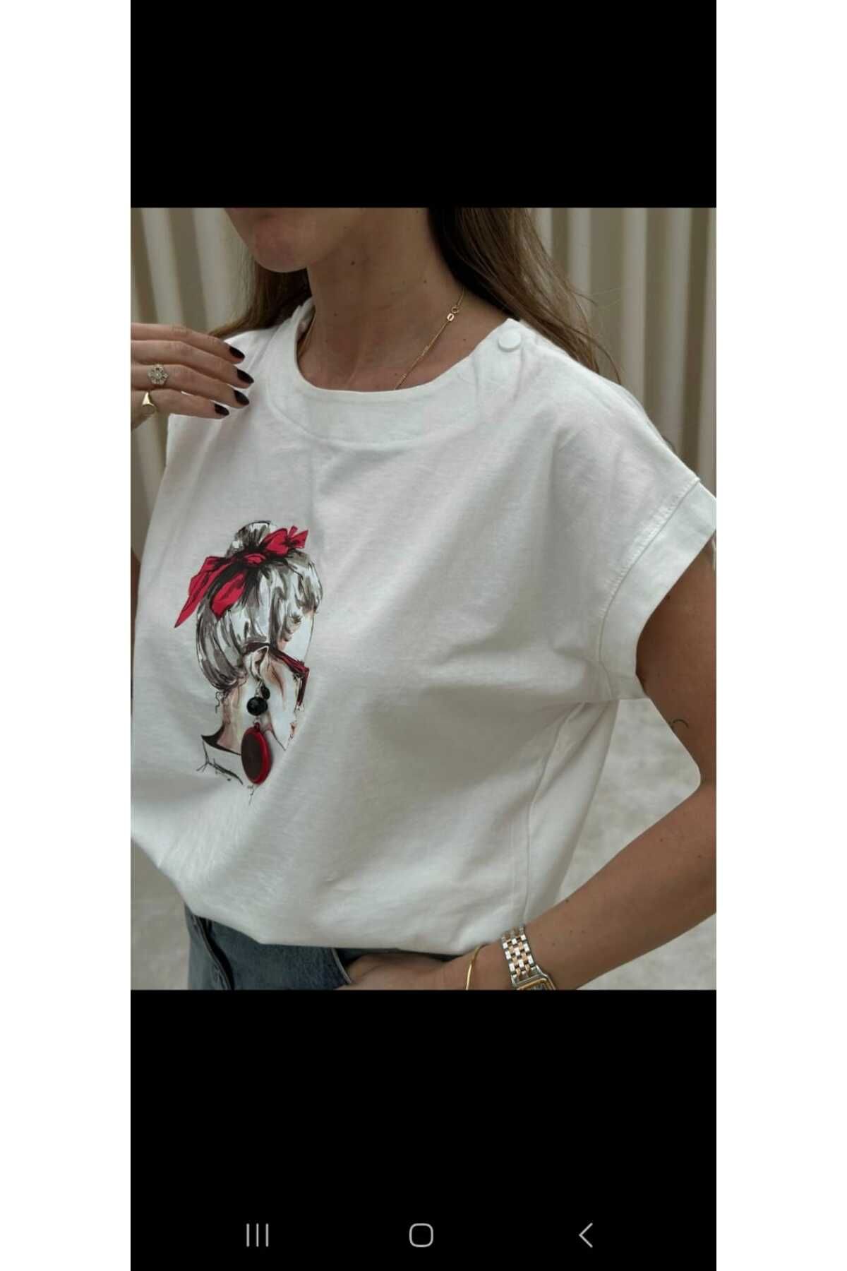 NÜANS MODA küpeli tişört