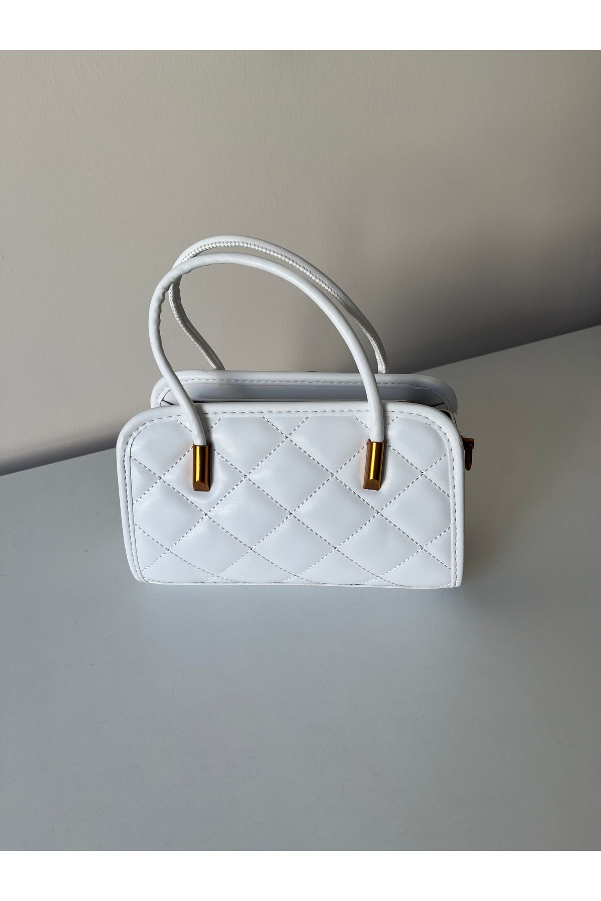 bersebag Simon Model Kadın El ve Omuz Çantası Beyaz