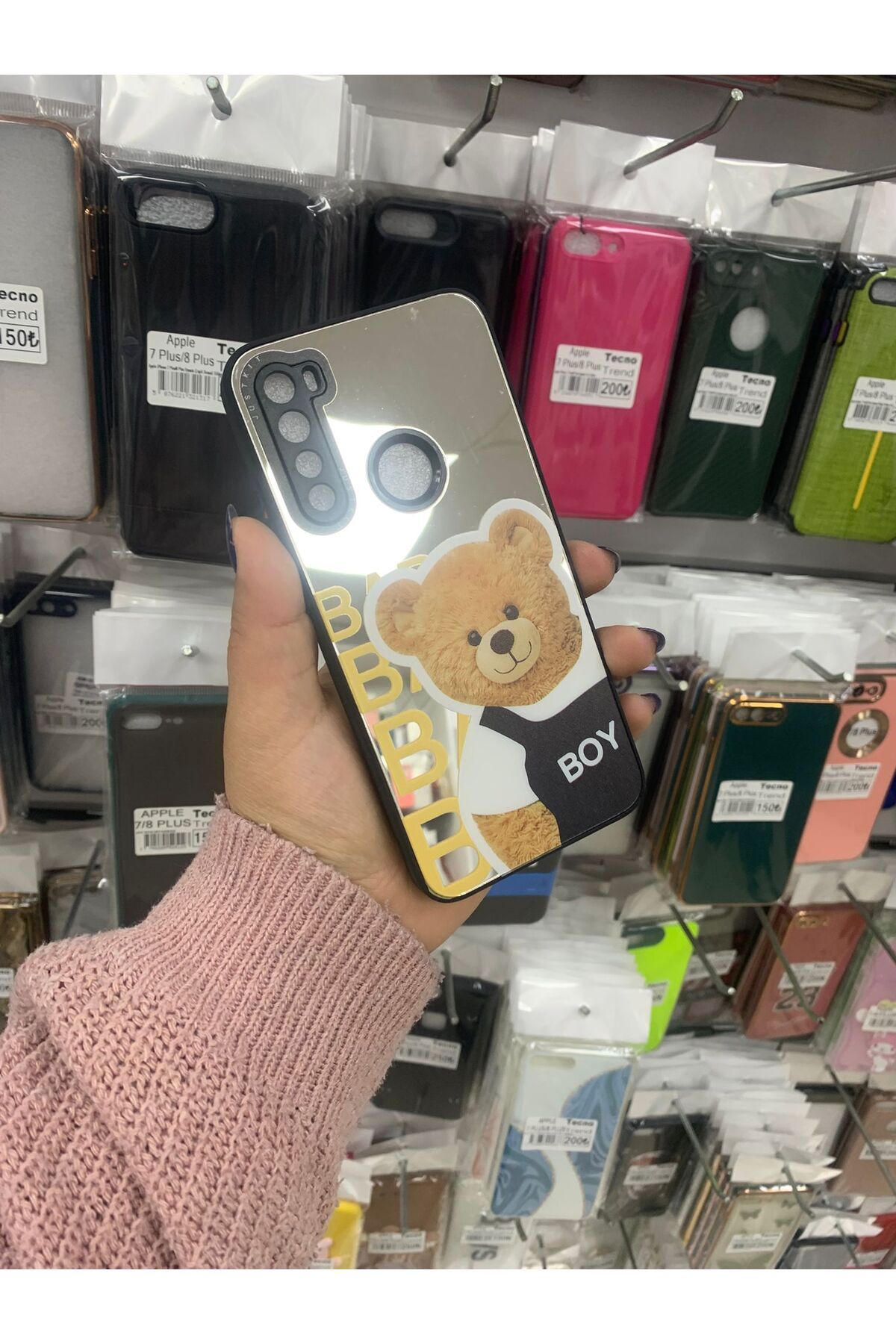 TECNOTREND Redmi Note 8 3d grafity desenli aynalı silikon kılıf
