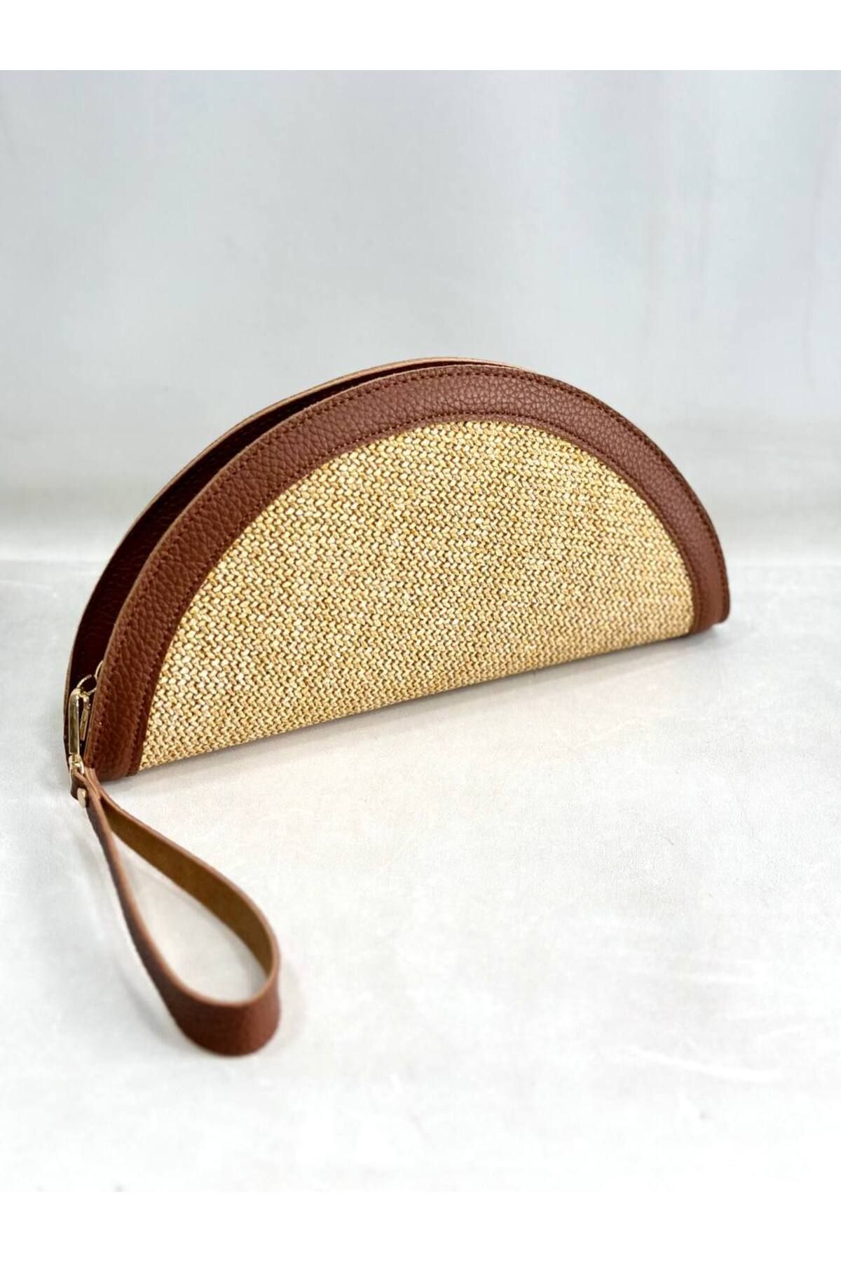My Easy Shop Kadın Çanta Yazlık Hasır Clutch Atlas