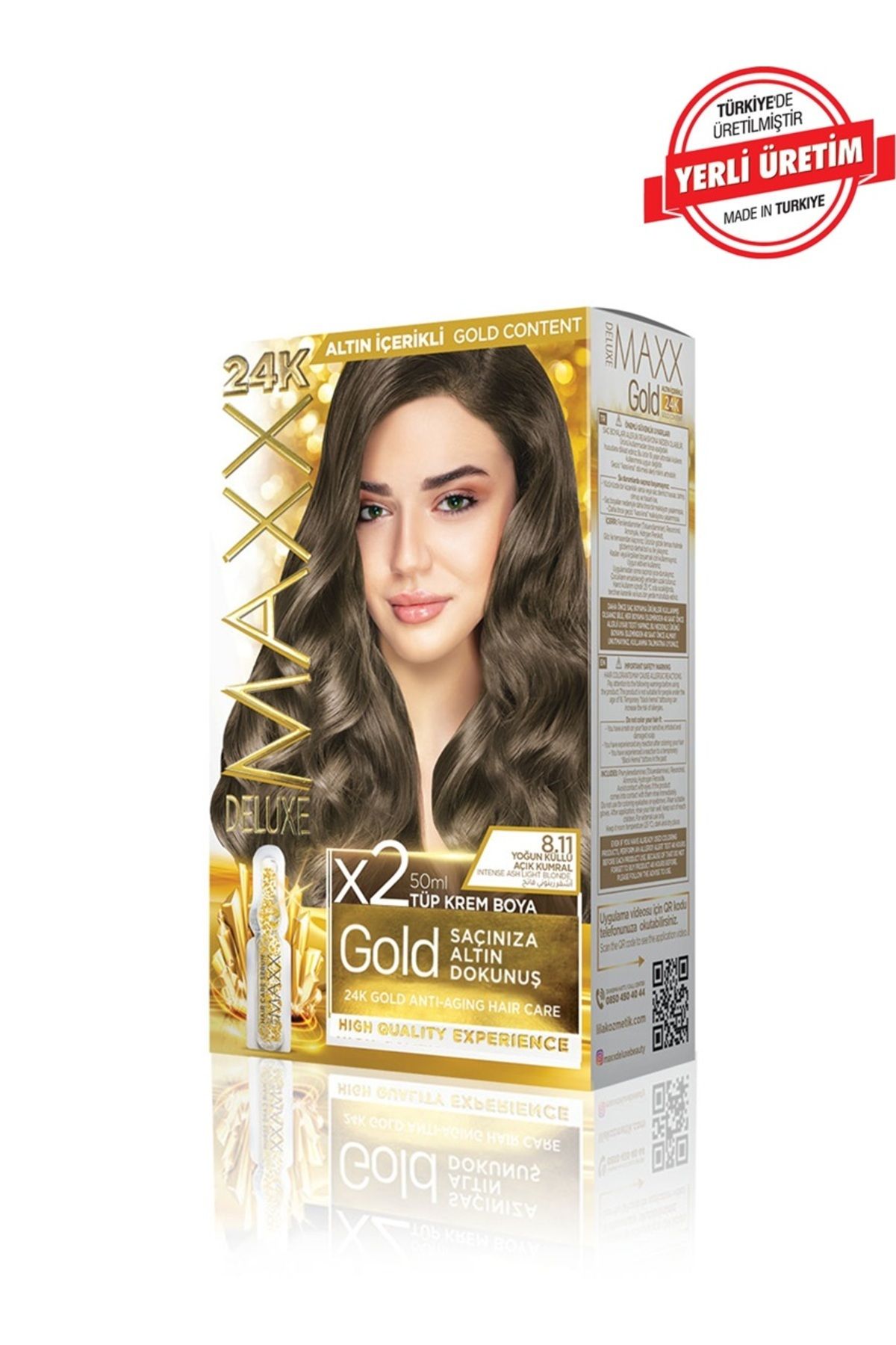 MAXX DELUXE Gold Series Saç Boya Seti 2 Tüp Boya 2 Oksidan 30 Harika Renk Seçeneği