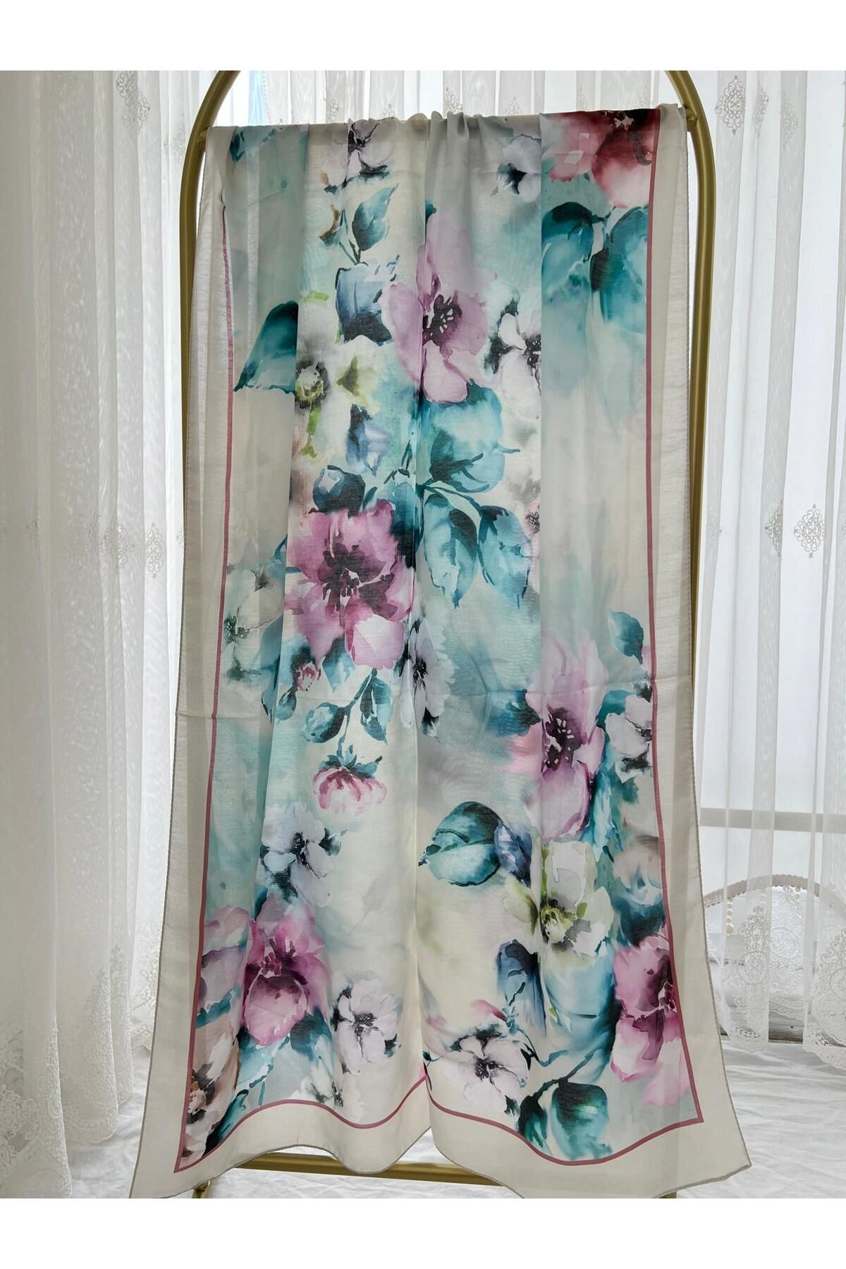 Shawl Passion Çiçek Desen Pamuk Şal Pembe