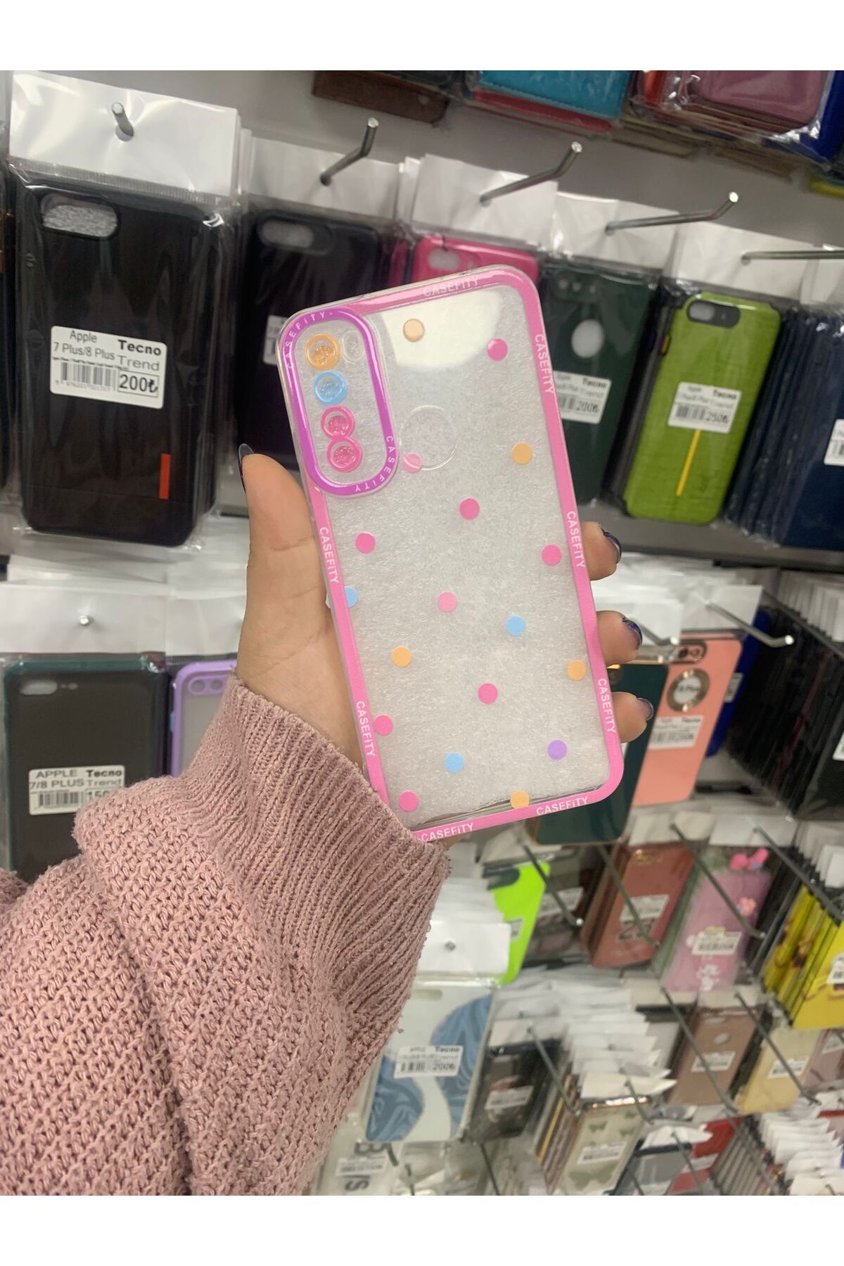 TECNOTREND Redmi Note 8 puantiyeli şeffaf silikon kılıf