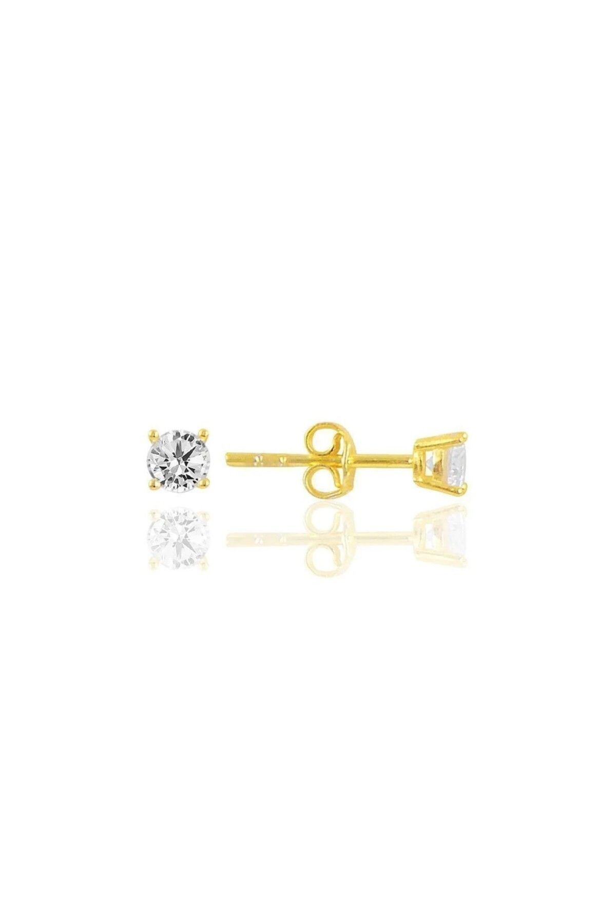 minimojewels Mini Tektaş Küpe 3 mm | 925 Gümüş