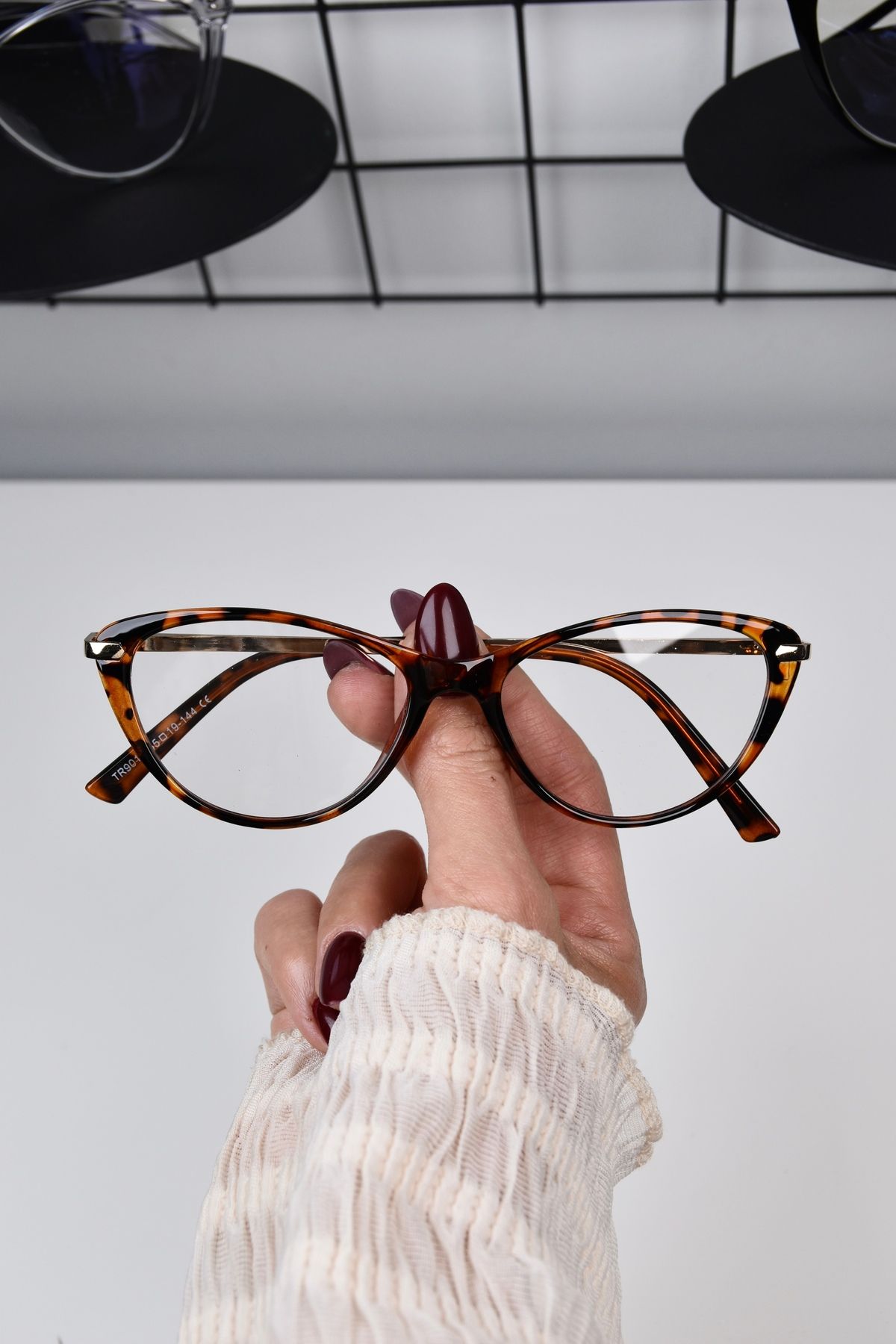 LOOKUP NEW 51-18-142 Cat Eye Metal Şeffaf Kadın Erkek Unisex Mavi Işık Korumalı Blue Block Ekran Gözlüğü
