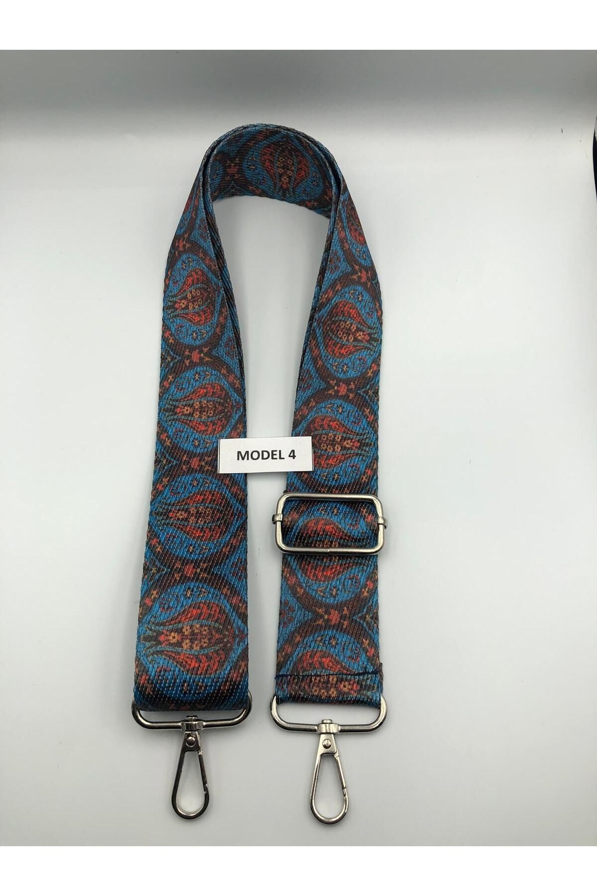 DUCK HOBY Ayarlanabilir Çanta Askısı Çanta Sapı Çanta Aksesuarı 4cm X 120cm Etnik Desen 1