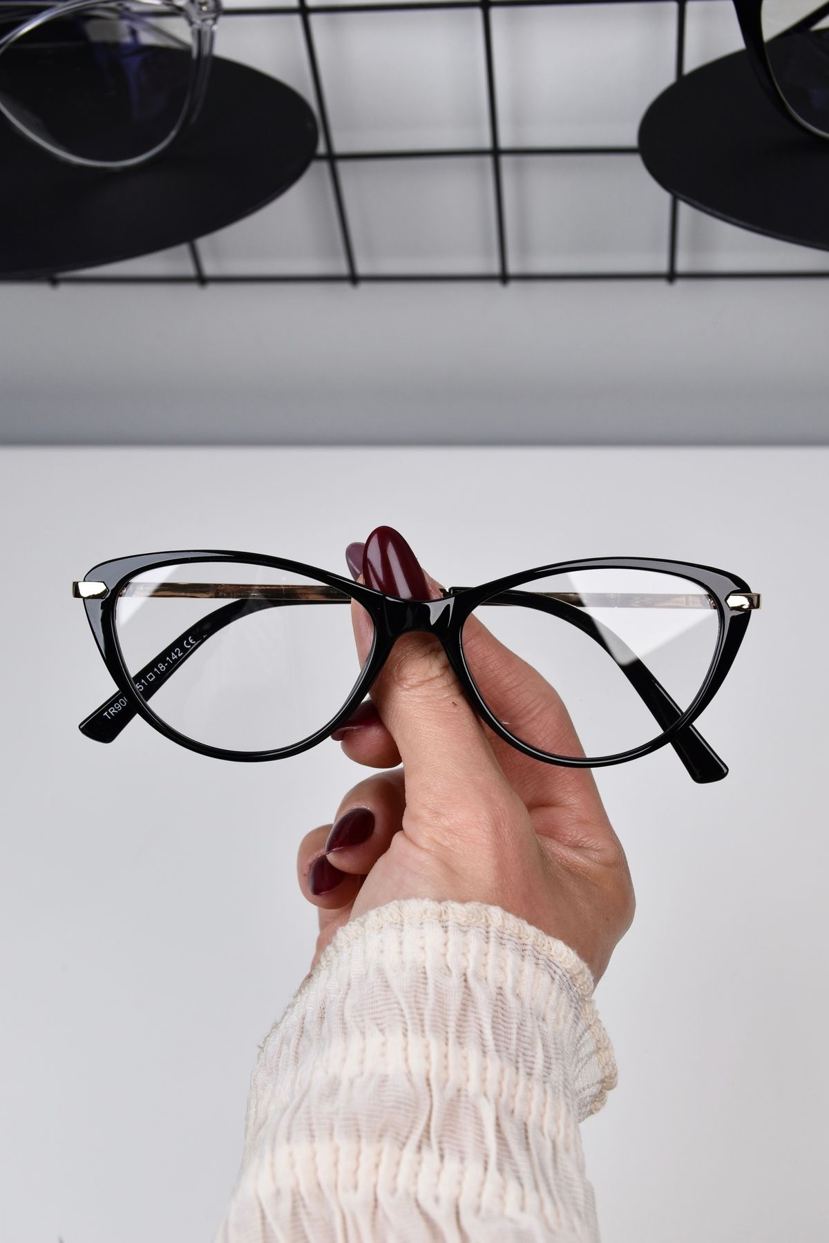LOOKUP NEW 51-18-142 Cat Eye Metal Şeffaf Kadın Erkek Unisex Mavi Işık Korumalı Blue Block Ekran Gözlüğü