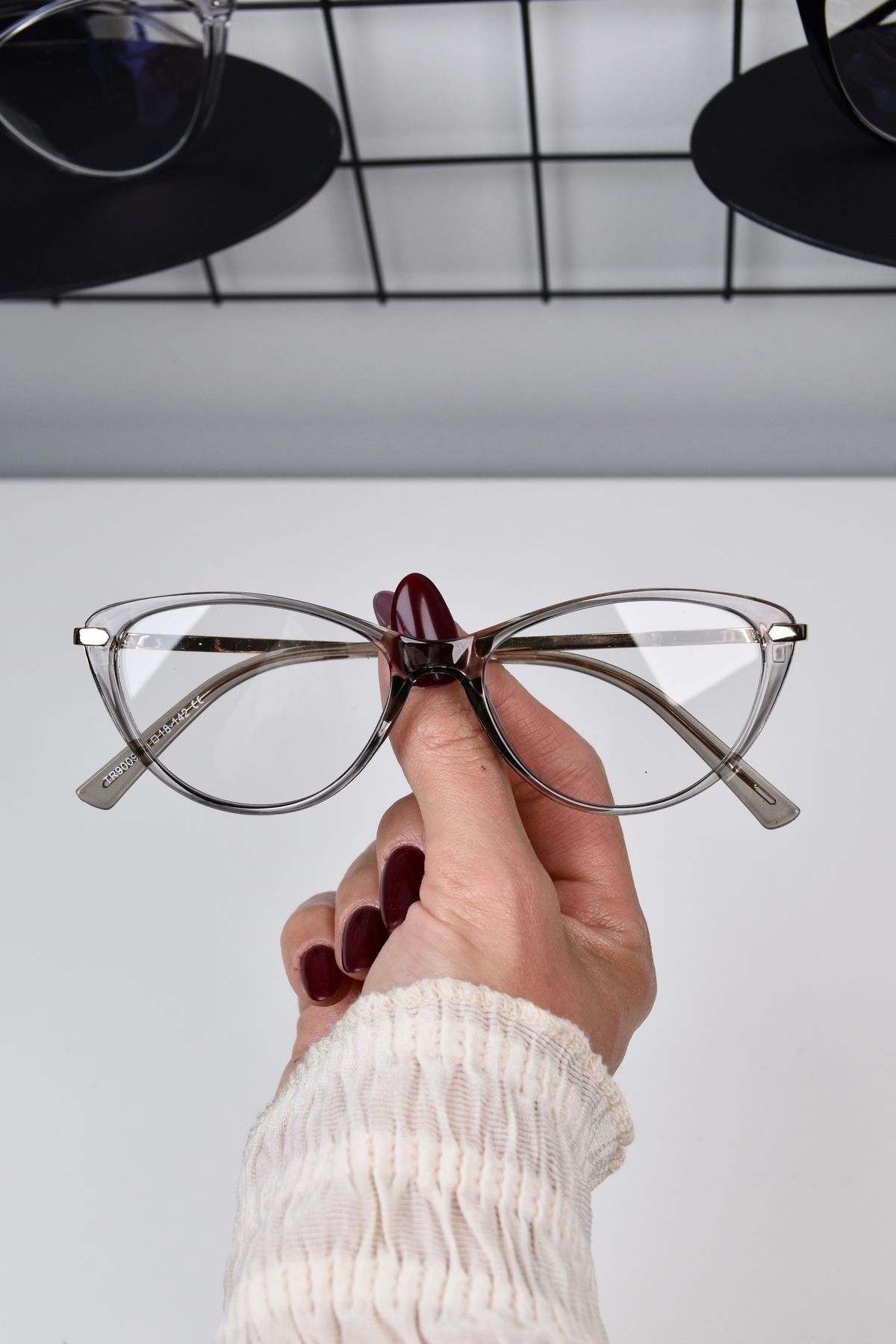 LOOKUP NEW 51-18-142 Cat Eye Metal Şeffaf Kadın Erkek Unisex Mavi Işık Korumalı Blue Block Ekran Gözlüğü
