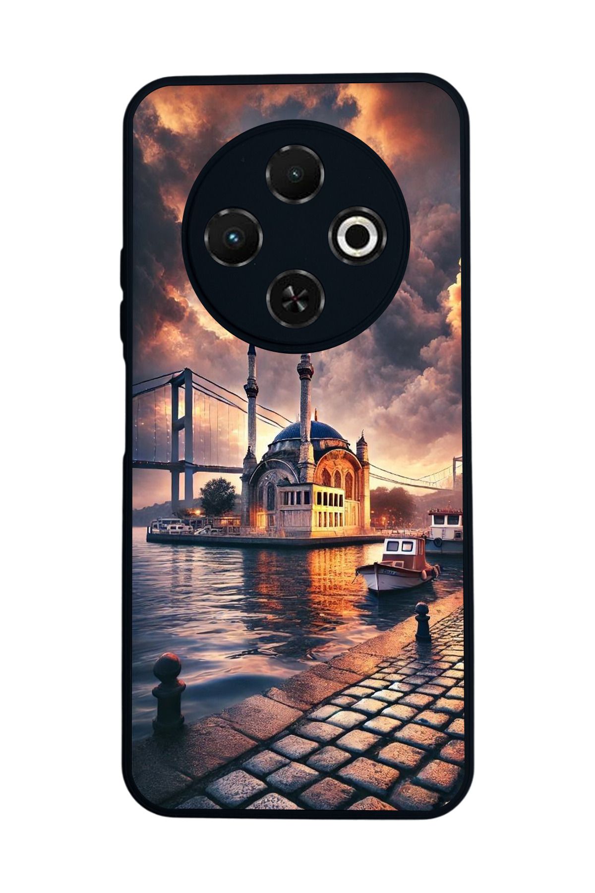 TECNO Spark 30C Mat Uyumlu Siyah Kılıf – Yumuşak Silikon, Koruyucu, Şok Emici Kapak