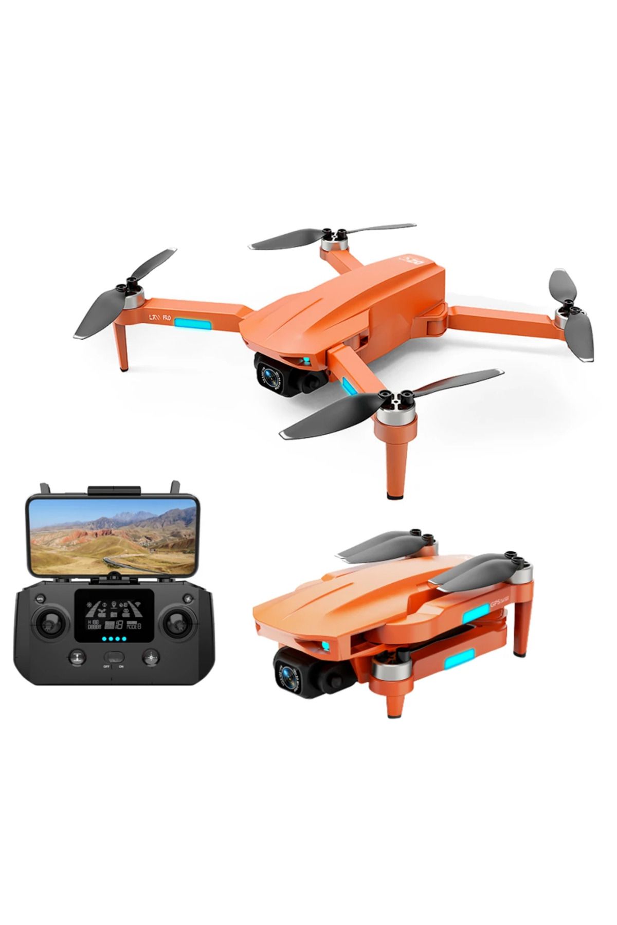 GÜMRÜK BEY L700PRO Fırçasız Motor RC Quadcopter Gps Drone Hava Fotoğrafçılığı İçin HD 4K Çift Kamera Katlanır