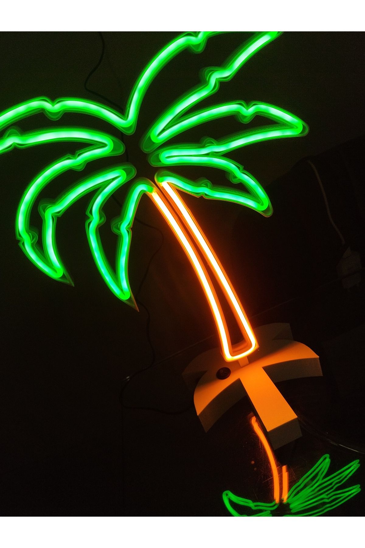 Neon Palmiye neon led lamba 12V adaptörlü jak girişli