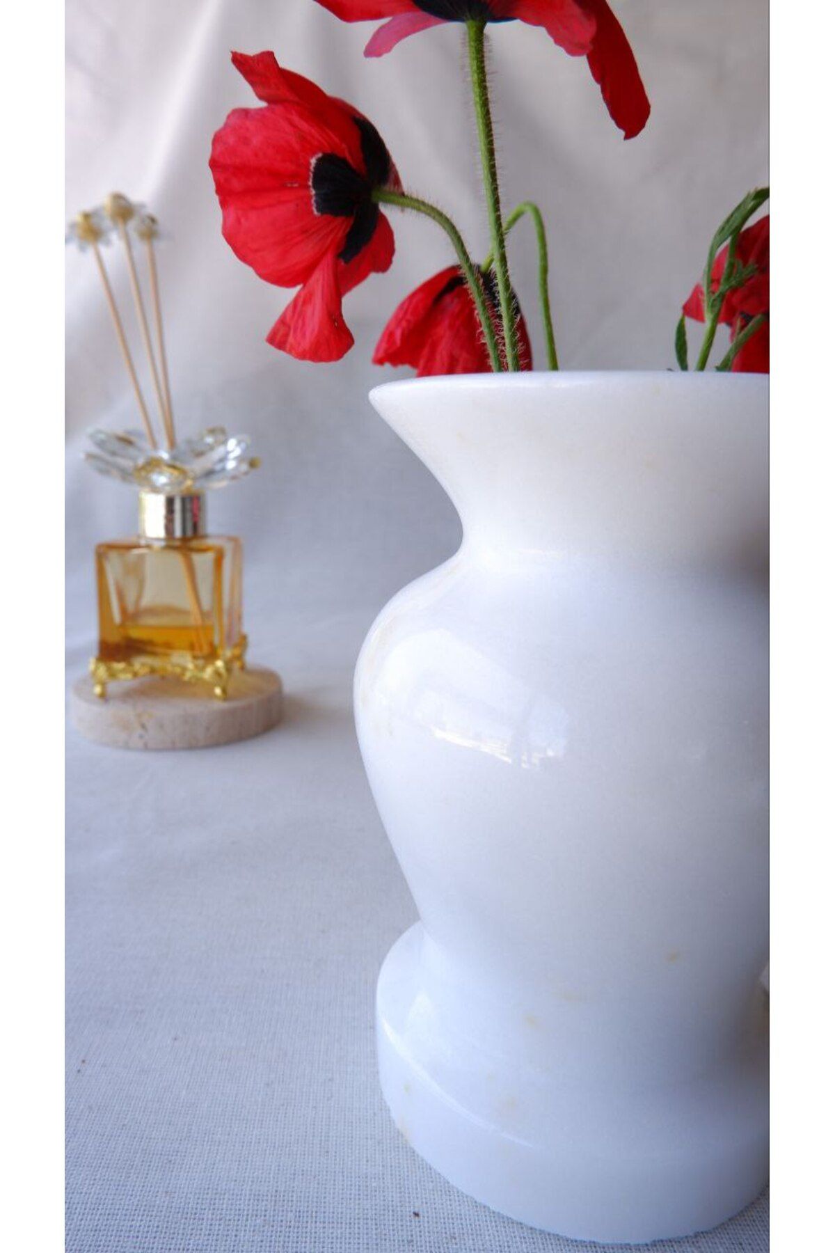 adomarmarblehandmadeandluxury Mermer Vazo, Traverten Vazo, Gerçek Mermer, Doğal Mermer Vazo