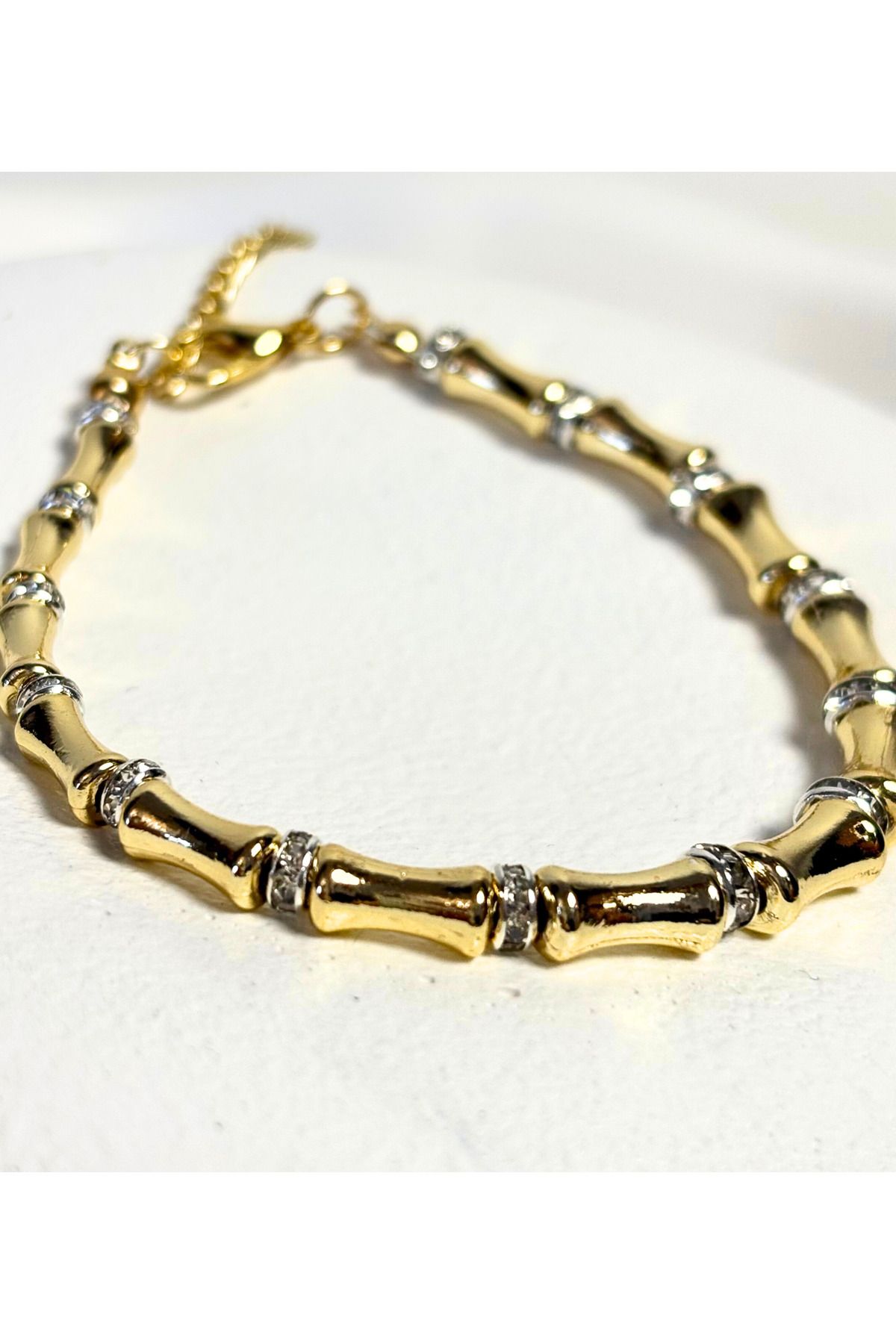 LYRA OFFİCİAL İki Renkli Çelik Trend Bileklik - Gold Varyant