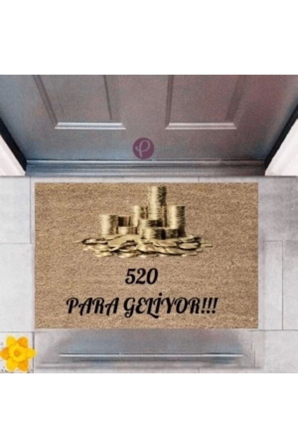 STOREMAX Kapı Önü Paspası Dekoratif Dijital Baskı 520 Para P-2480