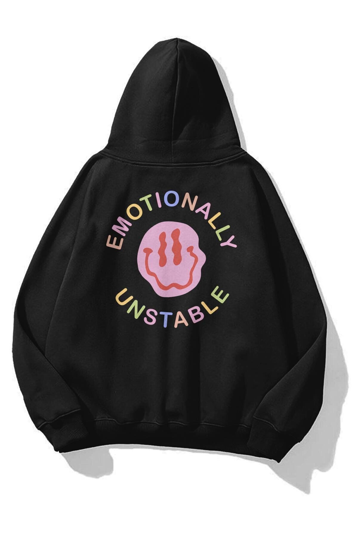 Boi Unisex Emotionally Sweatshirt Siyah