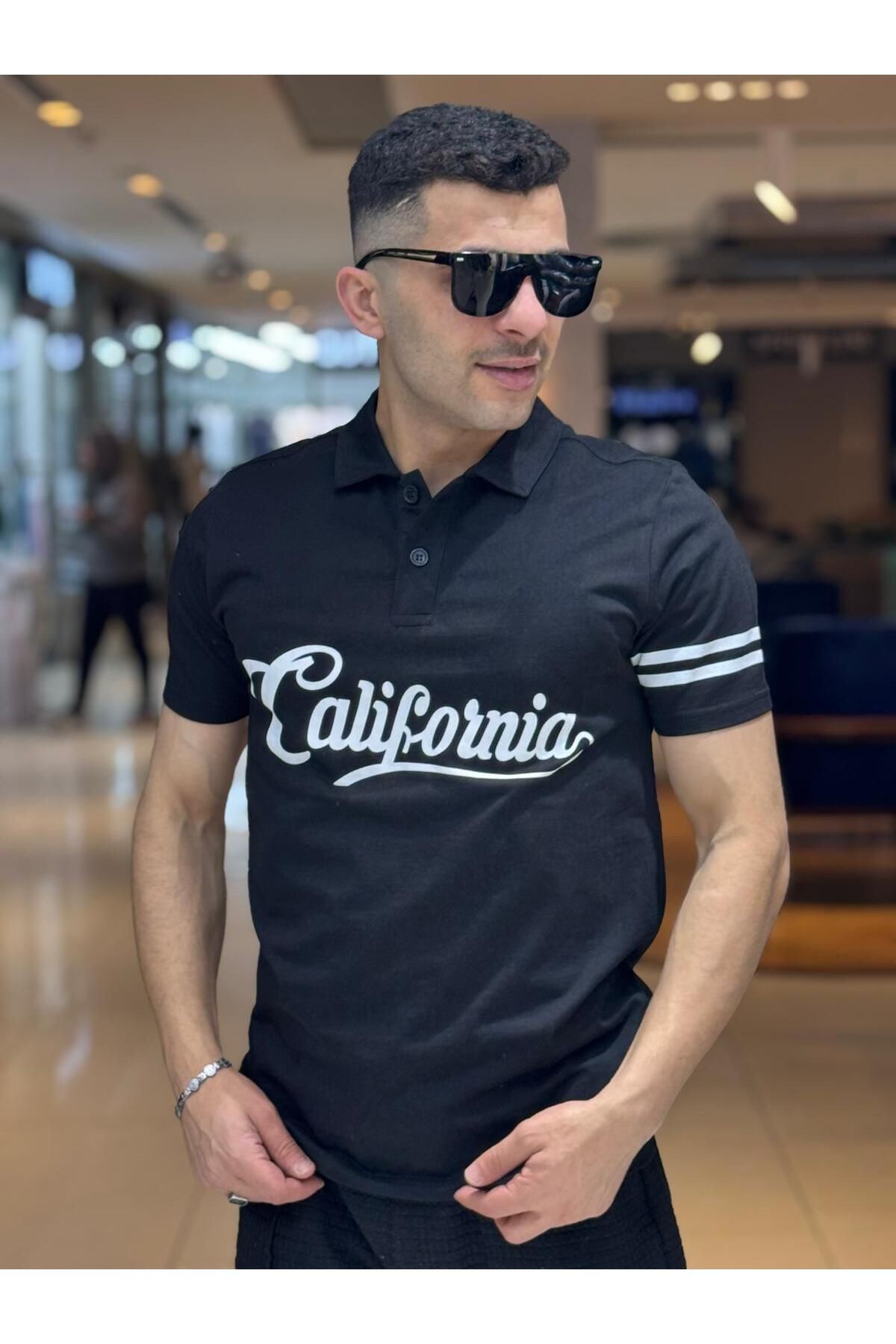 Fanolik Erkek Pamuklu Kumaş Slim Fit Beyaz Kıvrılmaz Polo Yaka T-shirt
