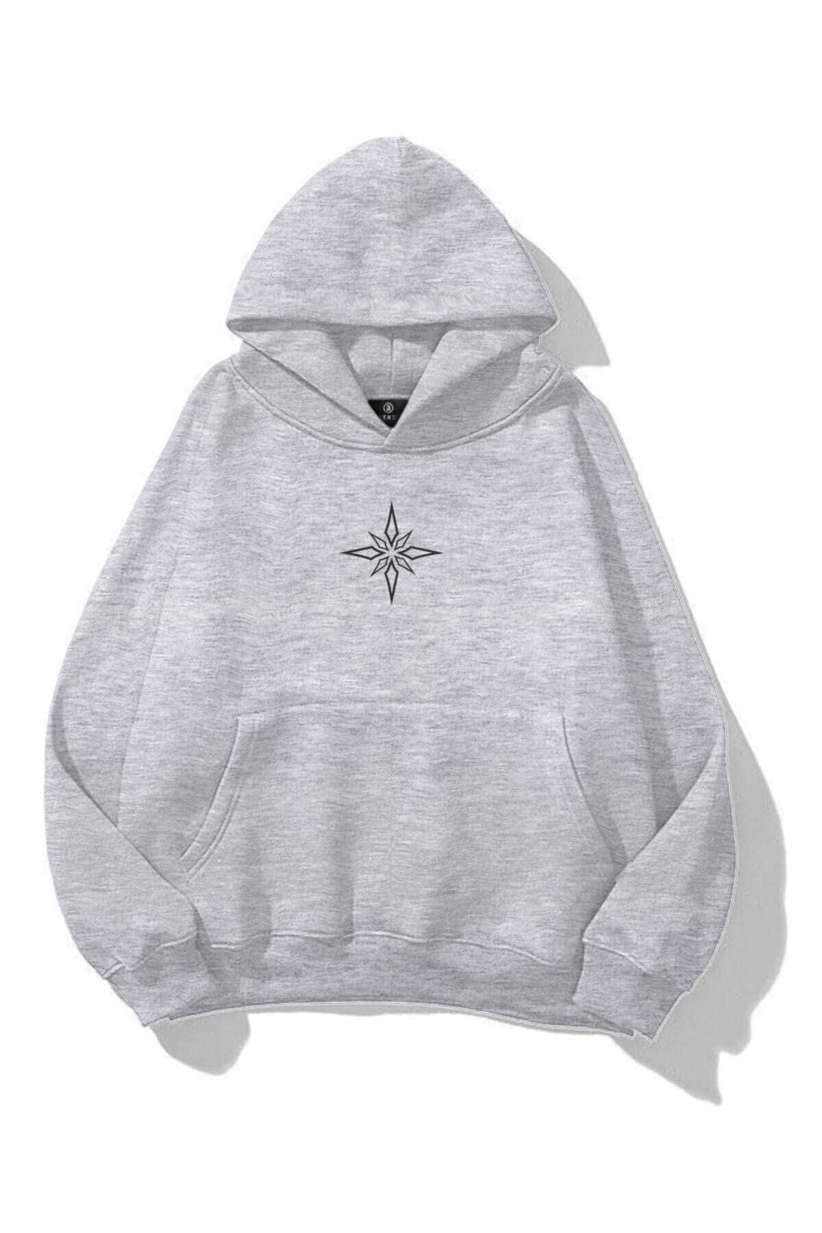 Boi Unisex Pusula Sweatshirt Gri melanj