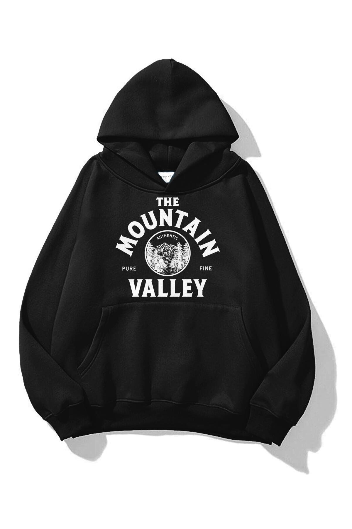 Boi Unisex Mountain Valley Sweatshirt Siyah
