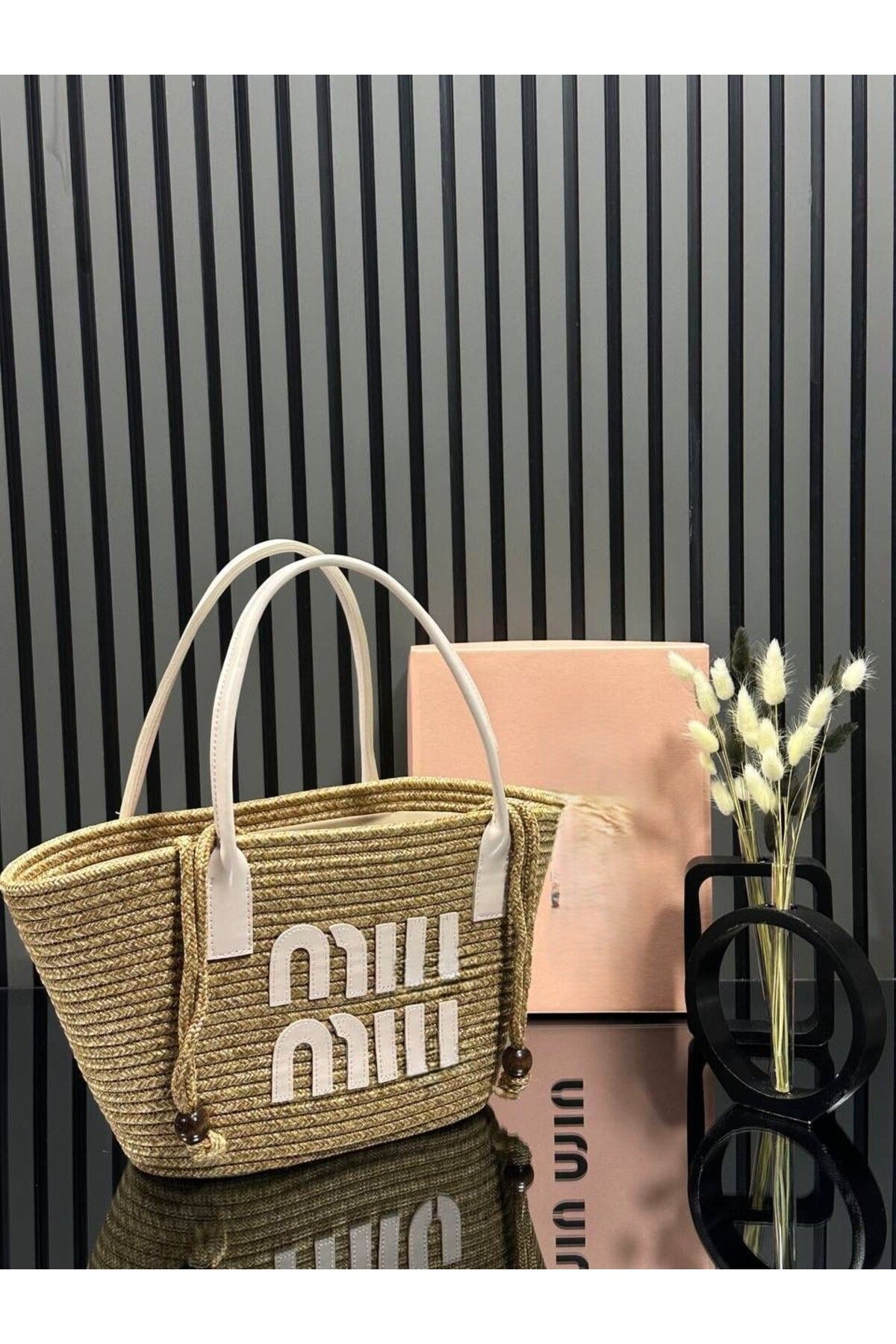 LEAUDER WOMEN KADIN TORBALI BÜZGÜLÜ HASIR ÇANTA