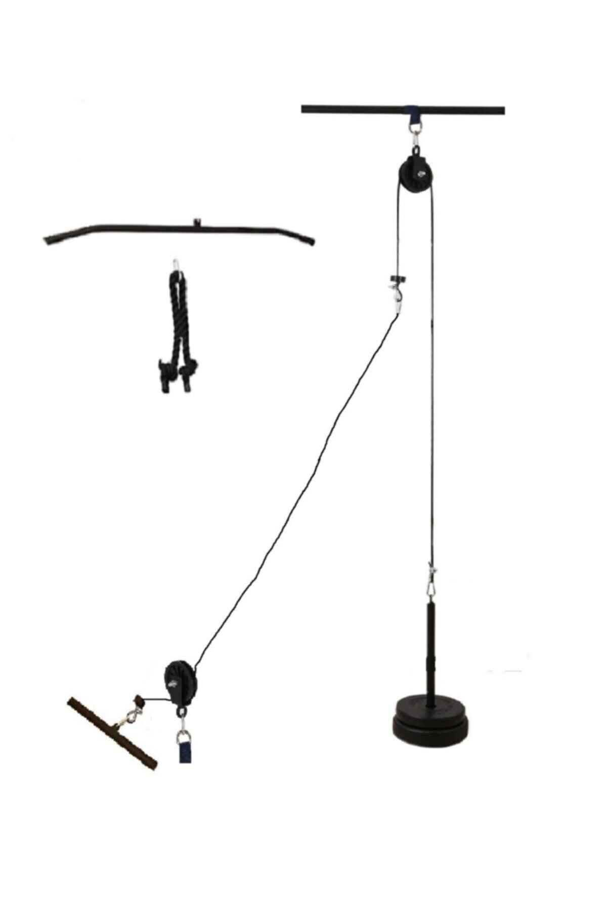 SerenityHaven Makara Fitness Seti Cift Makara Seti ( Pushdown Triceps Biceps Lat Pulldown ) Çalışma Istasyonu