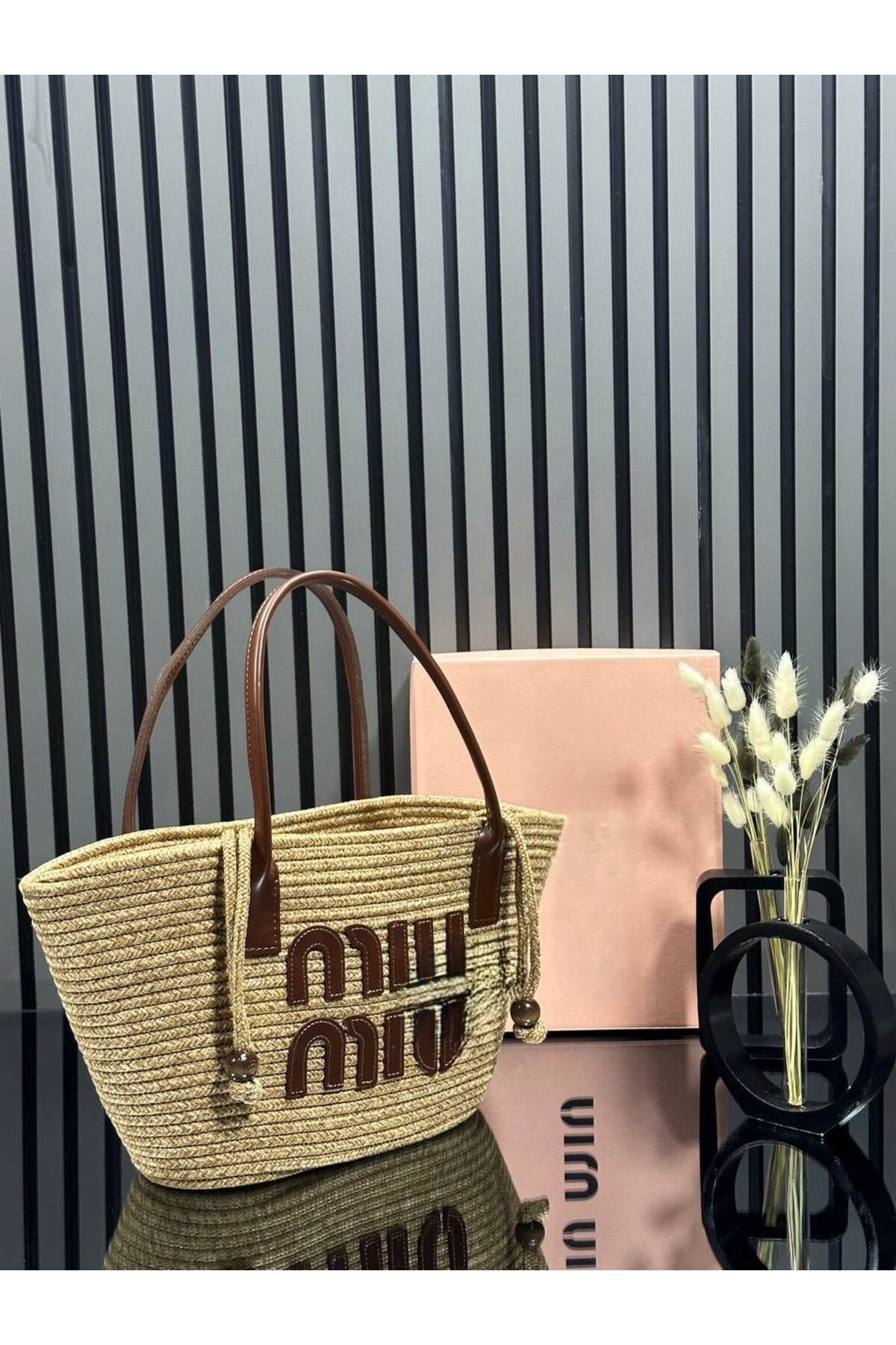 LEAUDER WOMEN KADIN TORBALI BÜZGÜLÜ HASIR ÇANTA